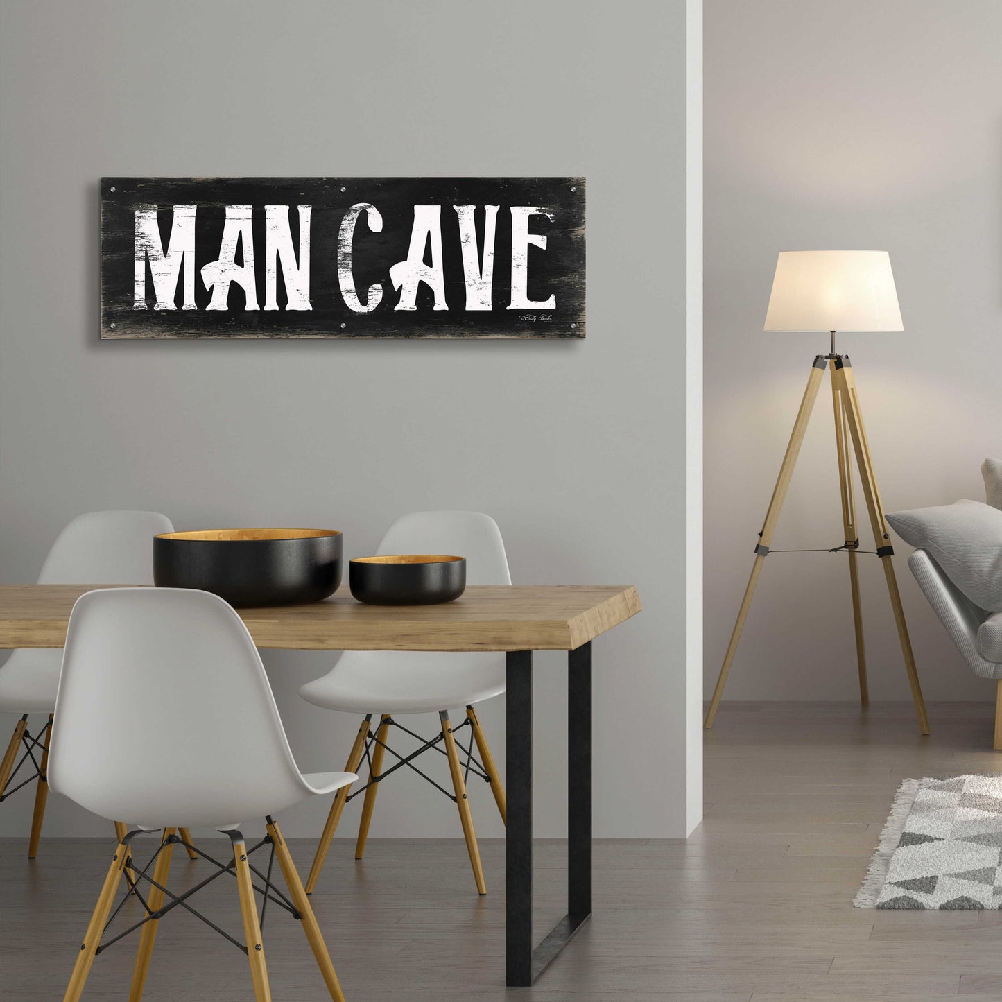 Epic Art 'Man Cave' by Cindy Jacobs, Acrylic Glass Wall Art,48x16