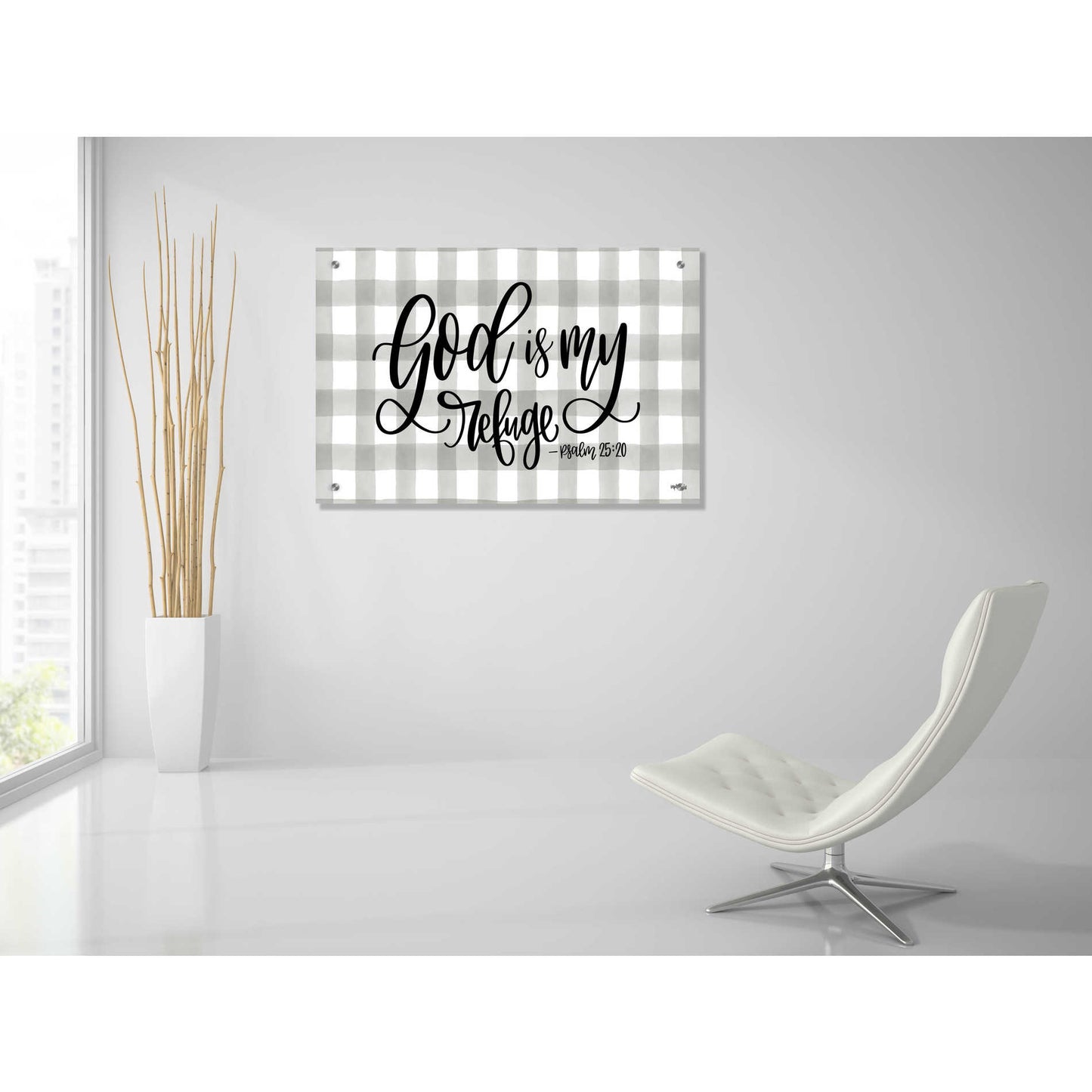 Epic Art 'God is My Refuge' by Imperfect Dust, Acrylic Glass Wall Art,36x24