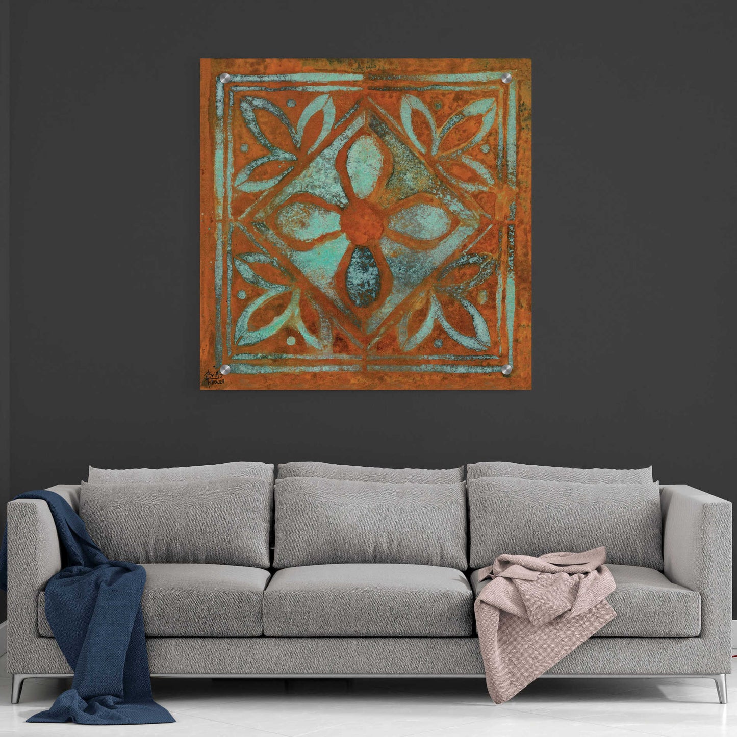 Epic Art 'Villa Tiles' by Britt Hallowell, Acrylic Glass Wall Art,36x36