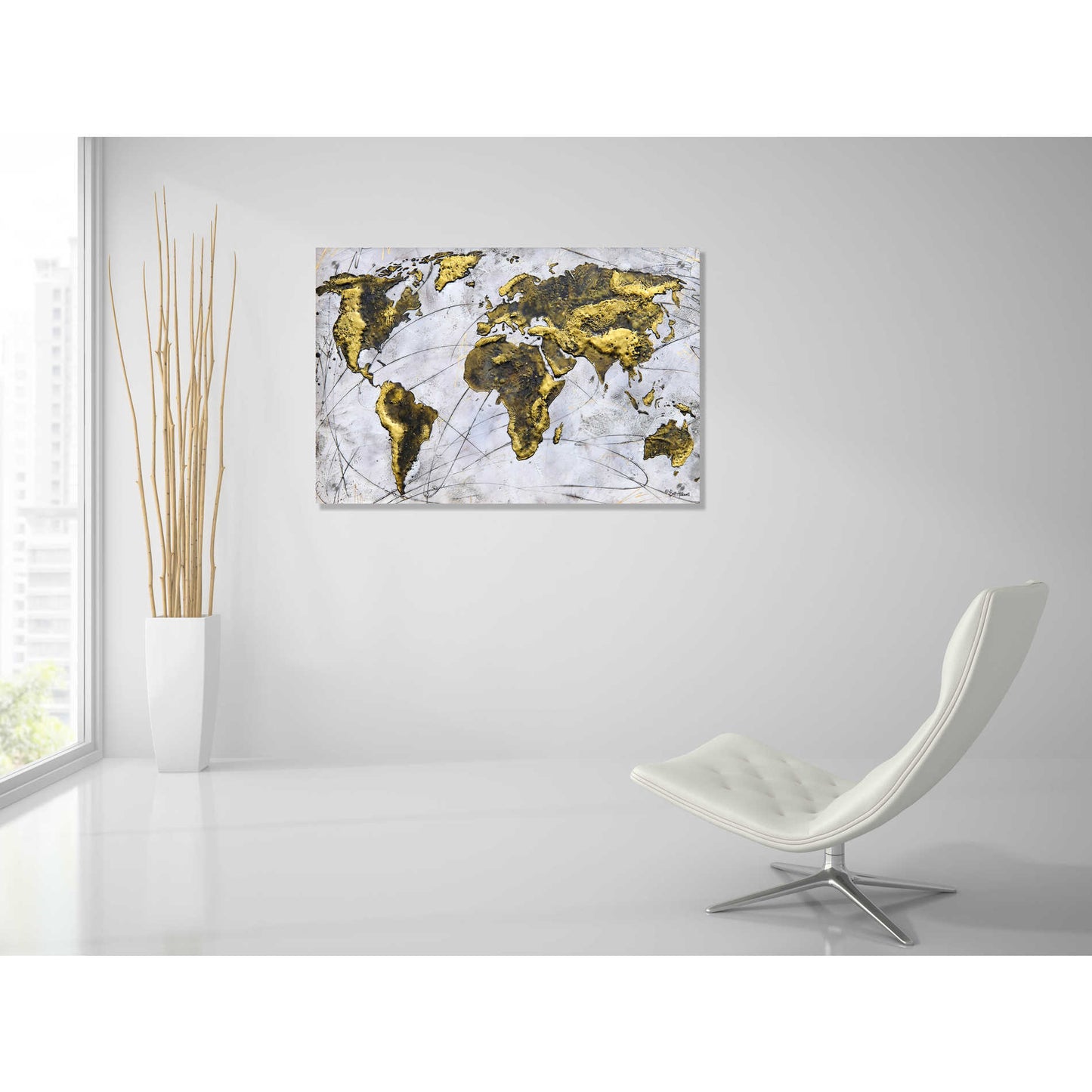Epic Art 'A Wonderful World' by Britt Hallowell, Acrylic Glass Wall Art,36x24