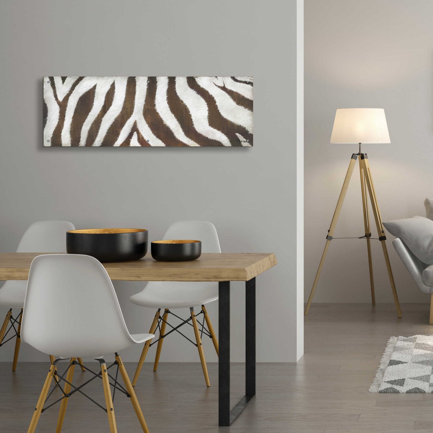 Epic Art 'Different Stripes' by Britt Hallowell, Acrylic Glass Wall Art,48x16