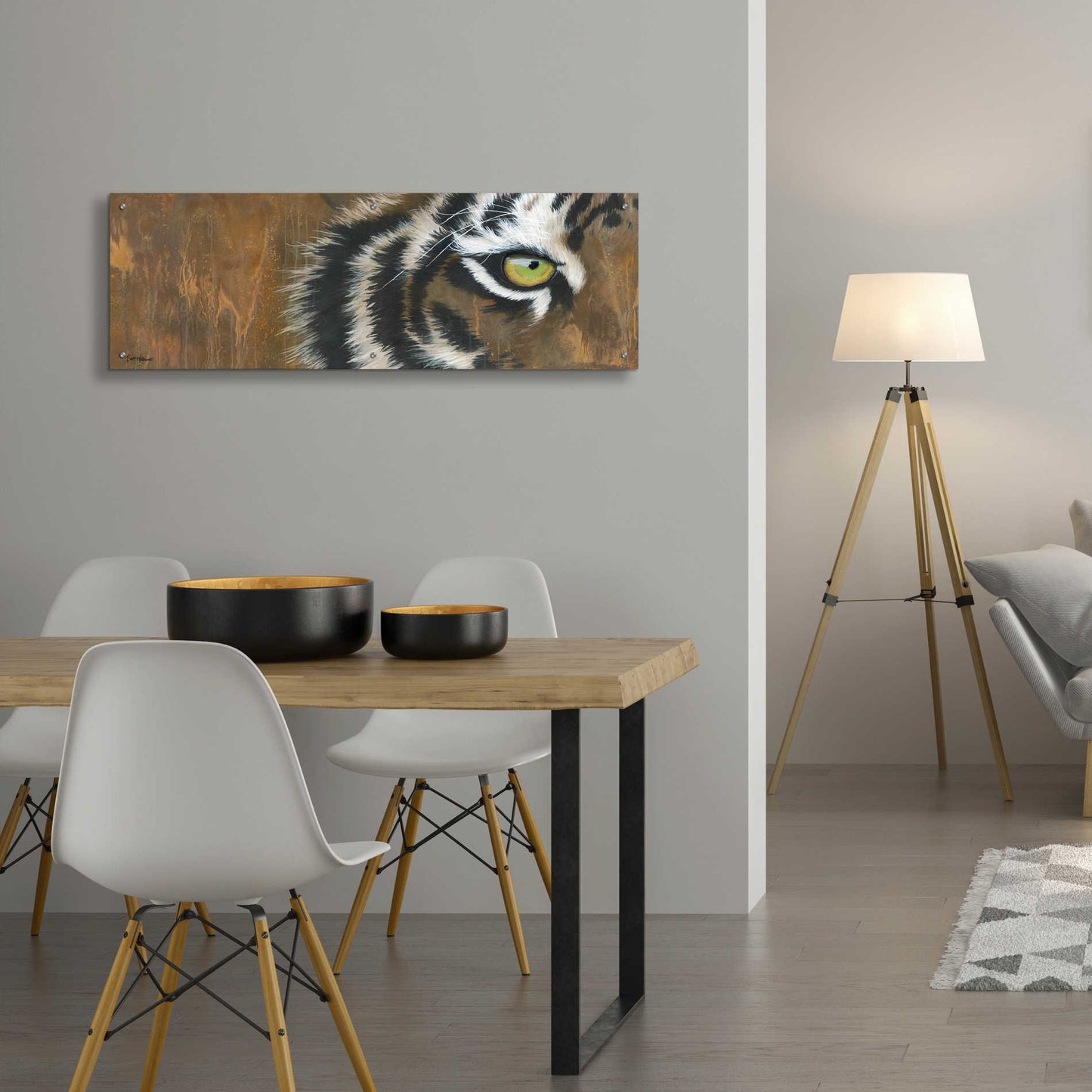 Epic Art 'Searching for the Man Cub' by Britt Hallowell, Acrylic Glass Wall Art,48x16