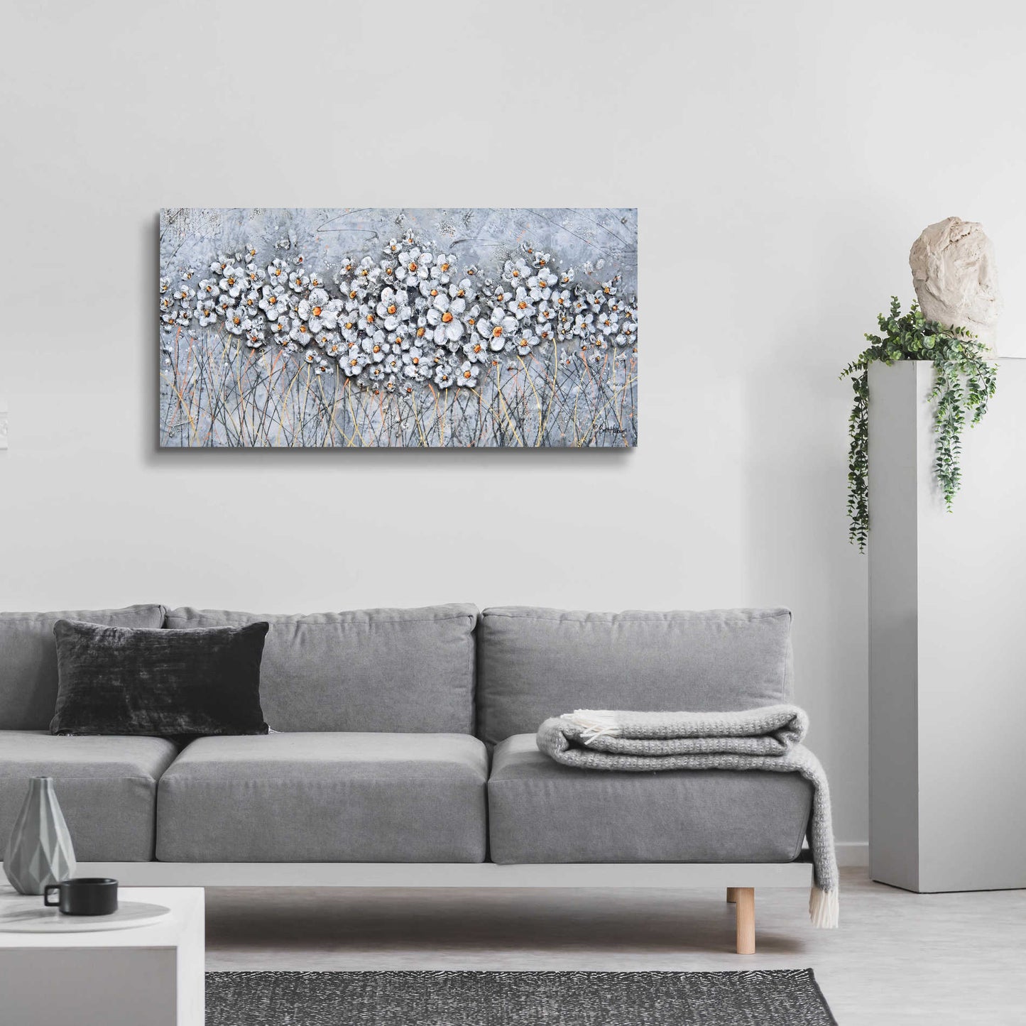 Epic Art 'Fields of Pearls' by Britt Hallowell, Acrylic Glass Wall Art,48x24