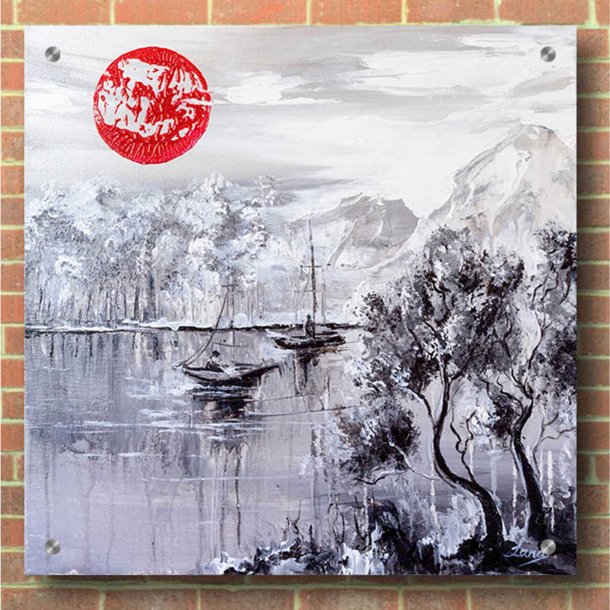 Epic Art 'Reflected Serenity,' Acrylic Glass Wall Art,36x36