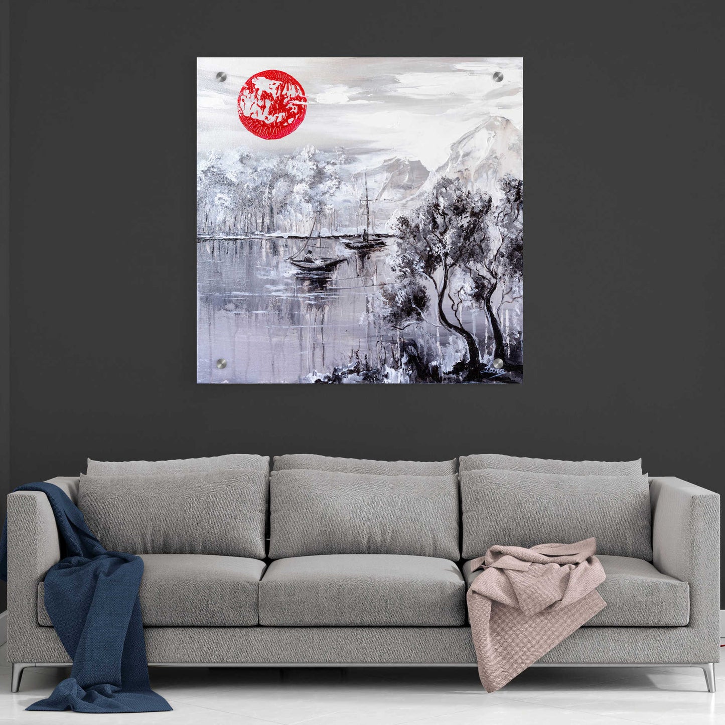 Epic Art 'Reflected Serenity,' Acrylic Glass Wall Art,36x36