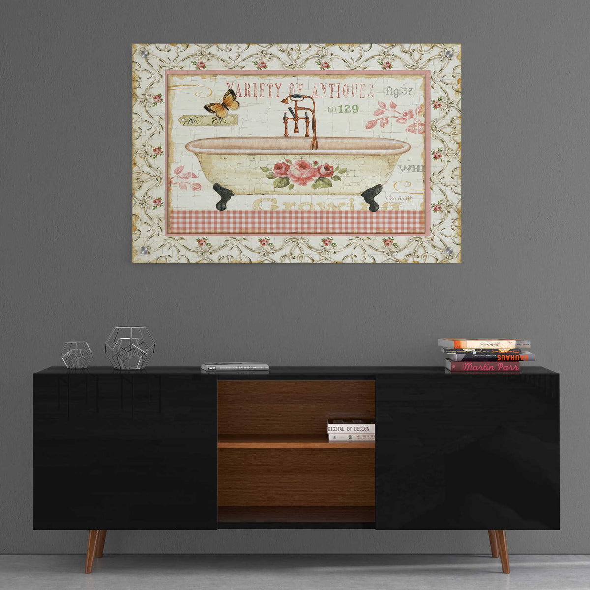 Epic Art 'Rose Garden III' by Lisa Audit, Acrylic Glass Wall Art,36x24