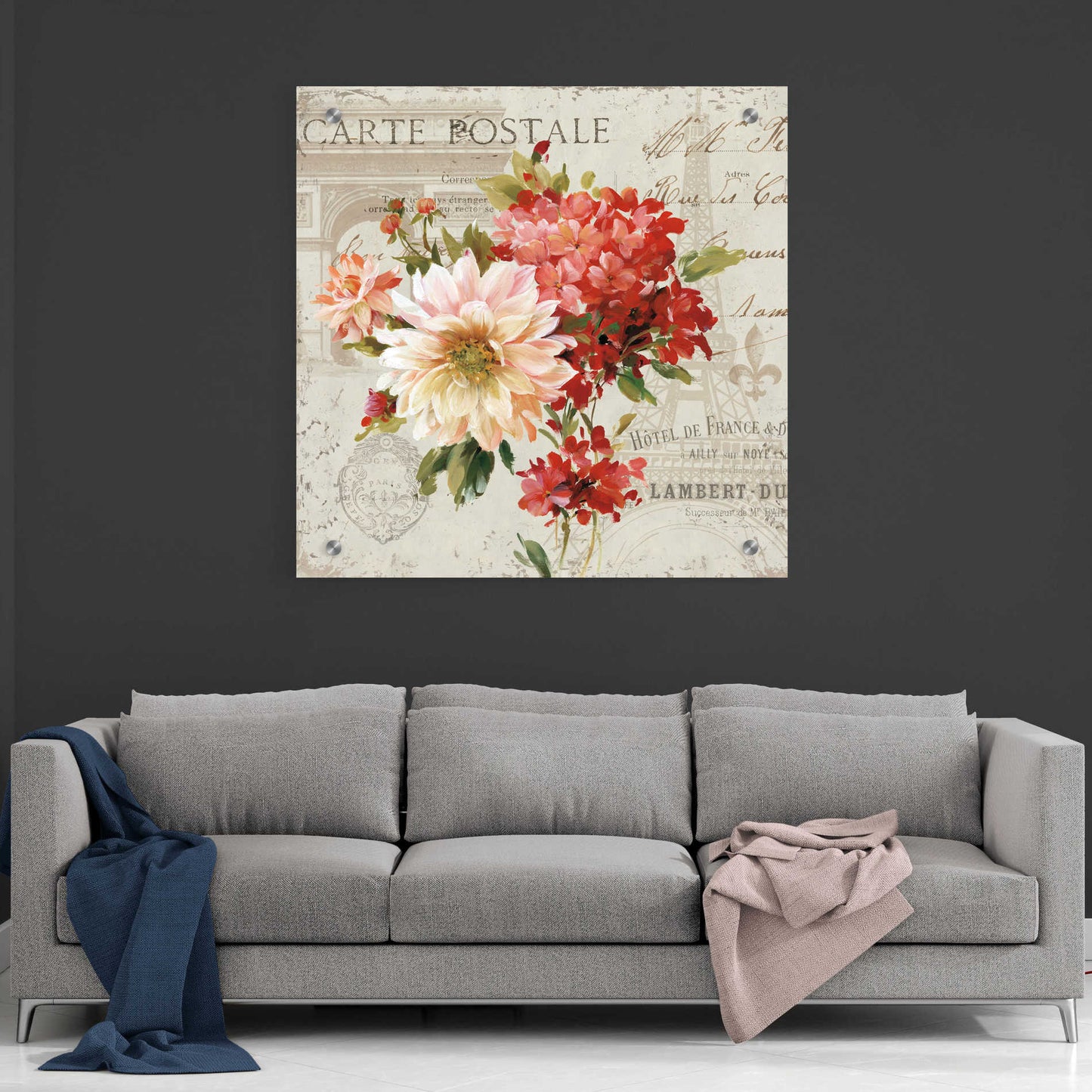 Epic Art 'PS Je Taime Light I' by Lisa Audit, Acrylic Glass Wall Art,36x36