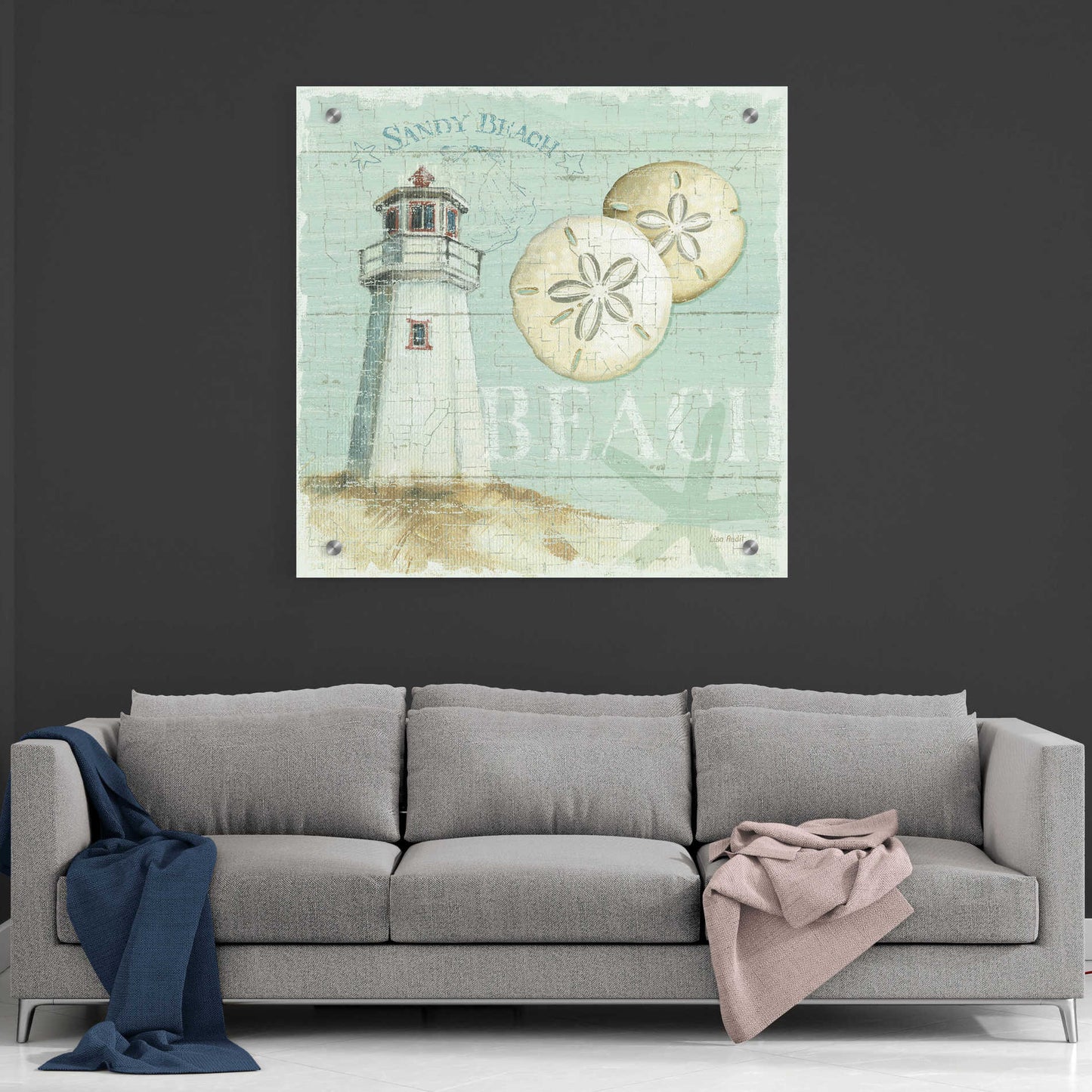 Epic Art 'Beach House I' by Lisa Audit, Acrylic Glass Wall Art,36x36