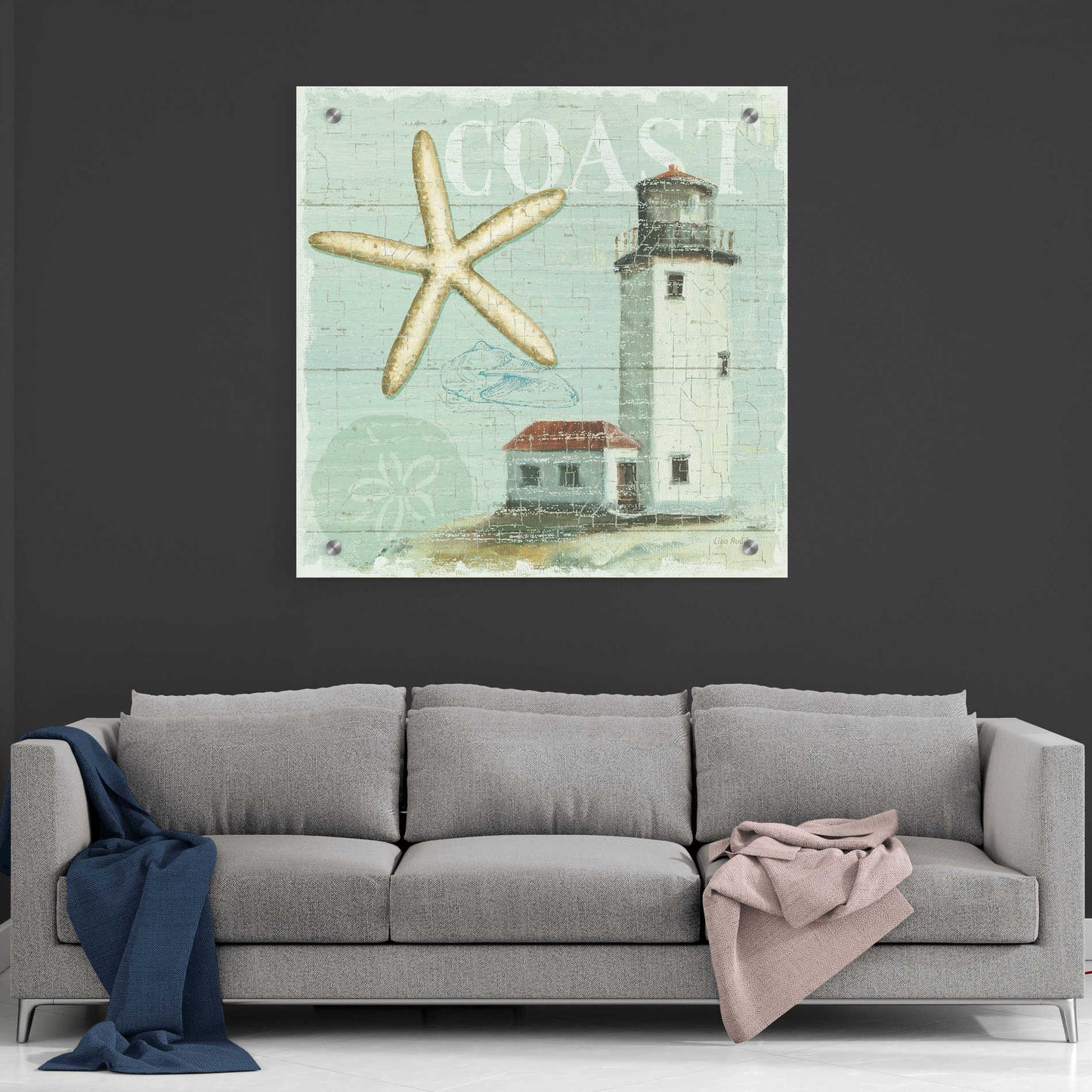 Epic Art 'Beach House II' by Lisa Audit, Acrylic Glass Wall Art,36x36