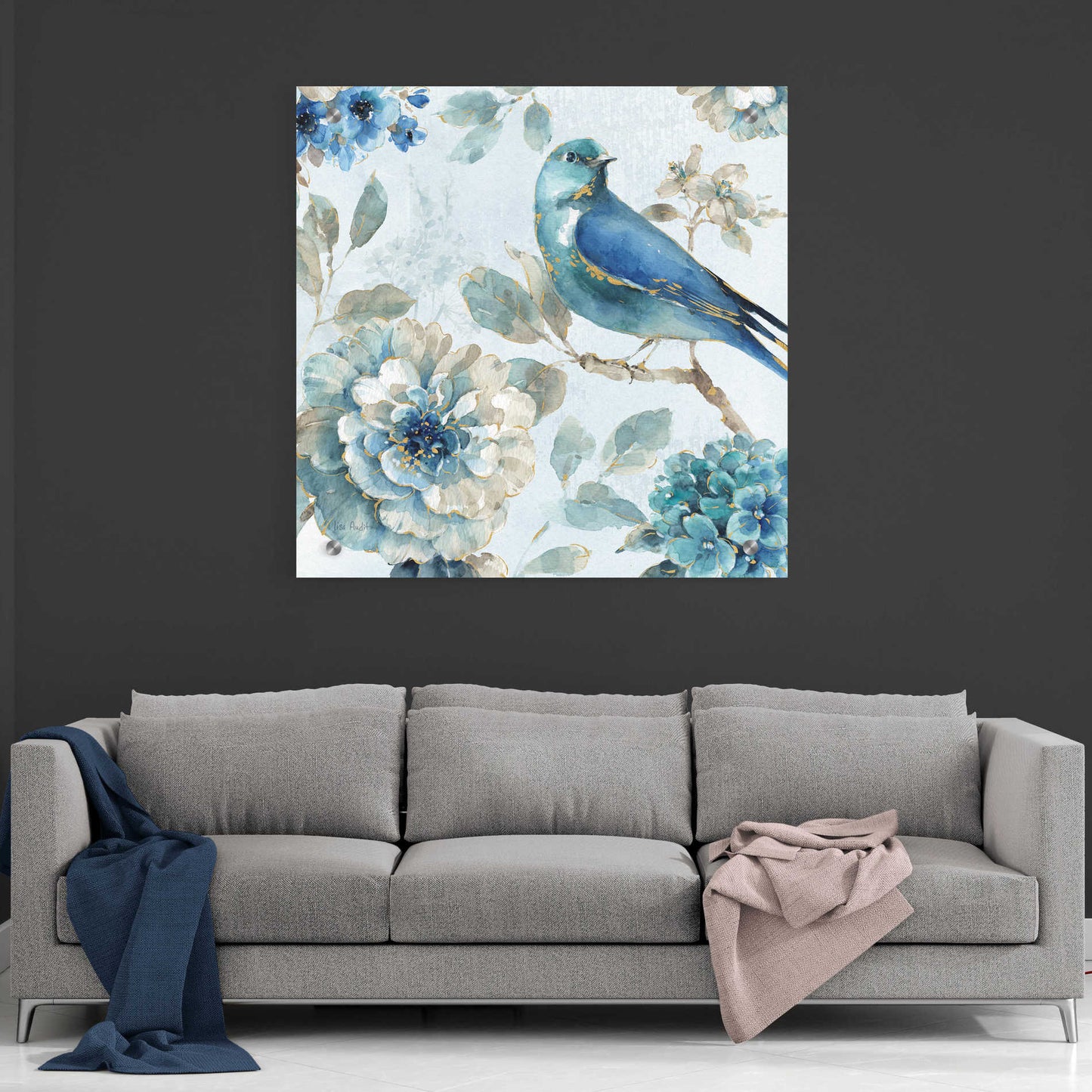 Epic Art 'Indigold III,' by Lisa Audit, Acrylic Glass Wall Art,36x36