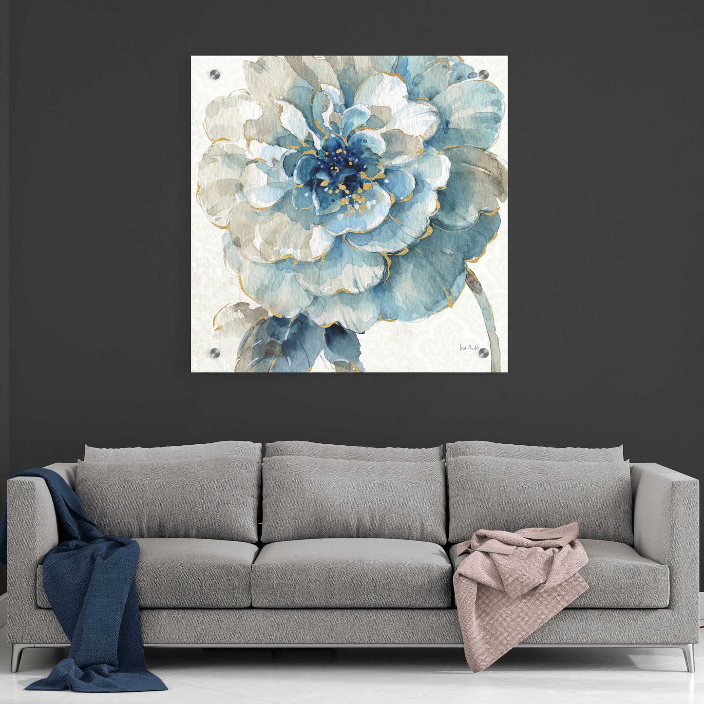 Epic Art 'Indigold VII,' by Lisa Audit, Acrylic Glass Wall Art,36x36