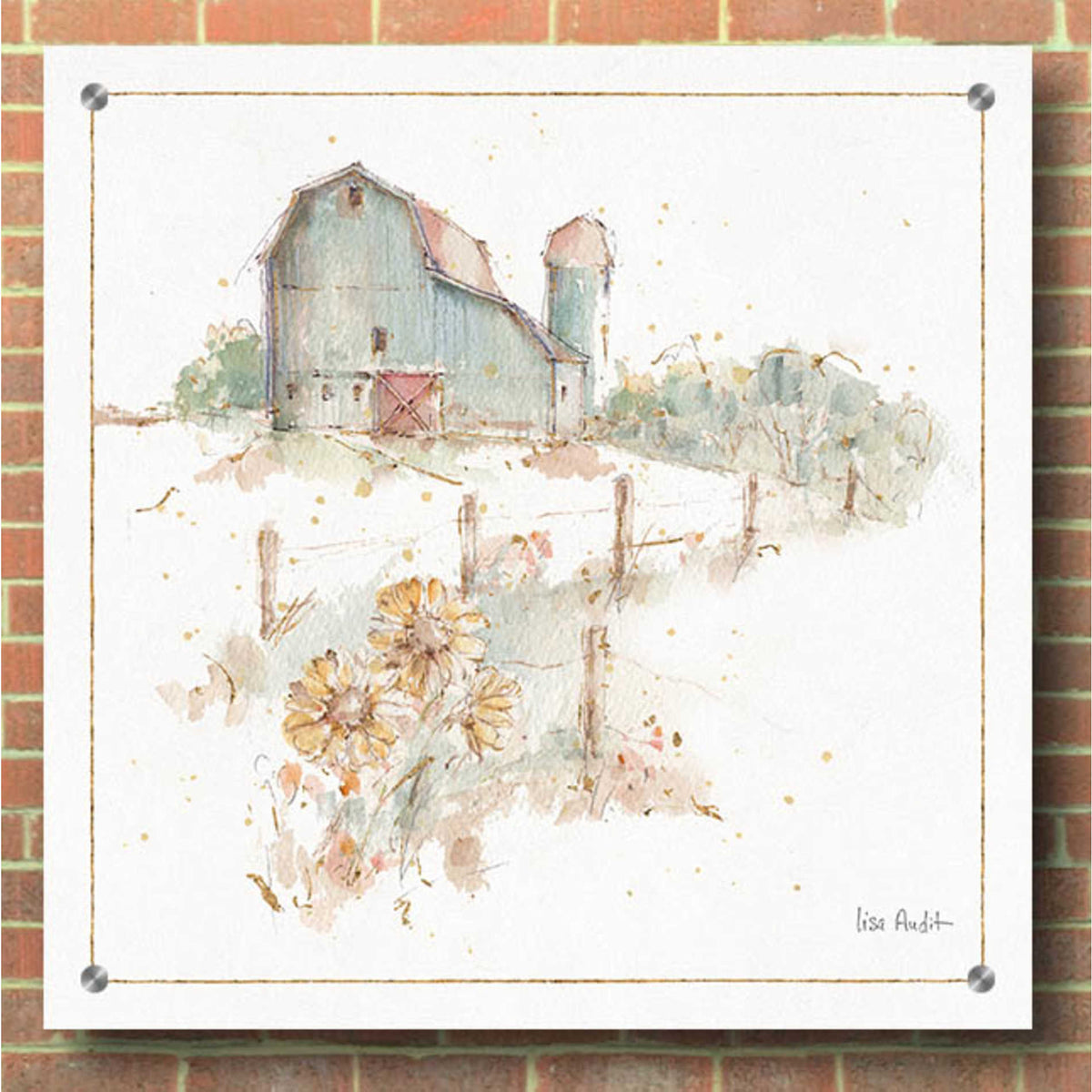 Epic Art 'Farm Friends XIV' by Lisa Audit, Acrylic Glass Wall Art,36x36
