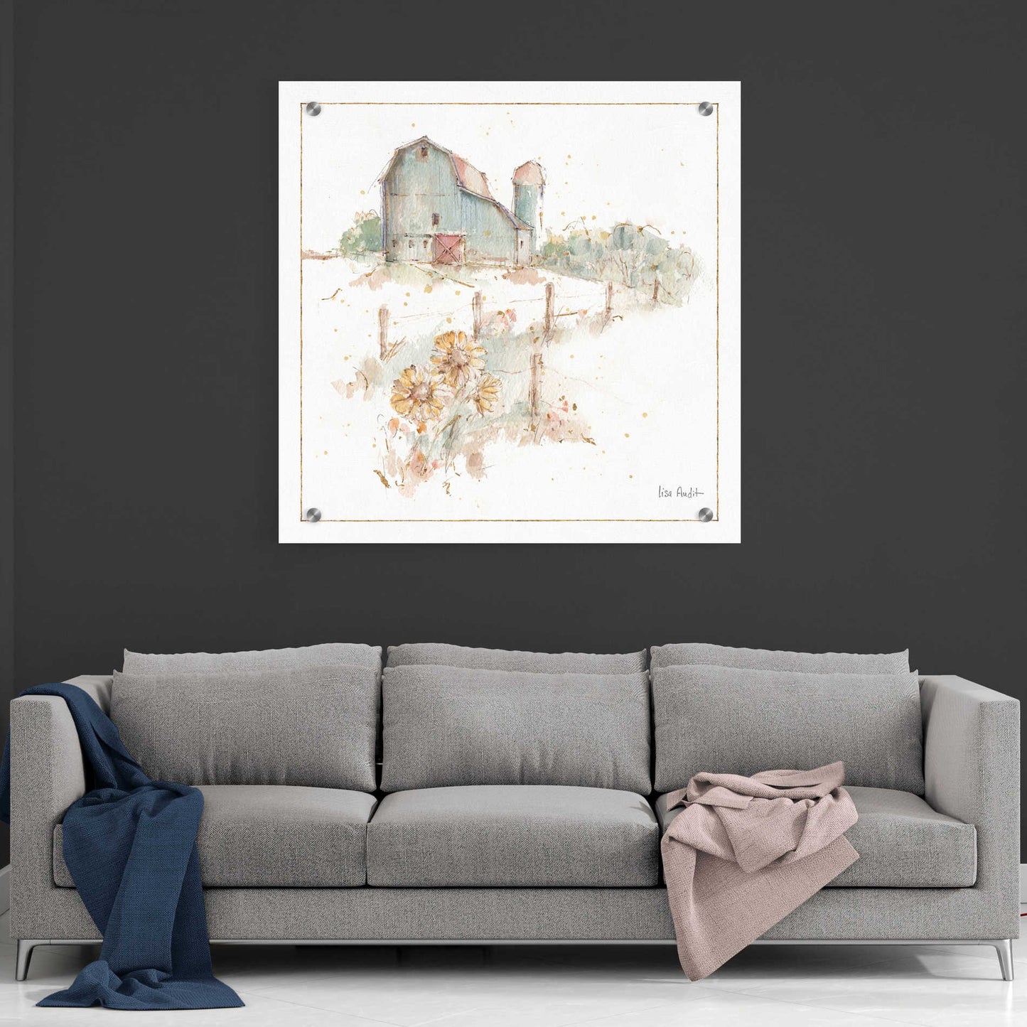 Epic Art 'Farm Friends XIV' by Lisa Audit, Acrylic Glass Wall Art,36x36