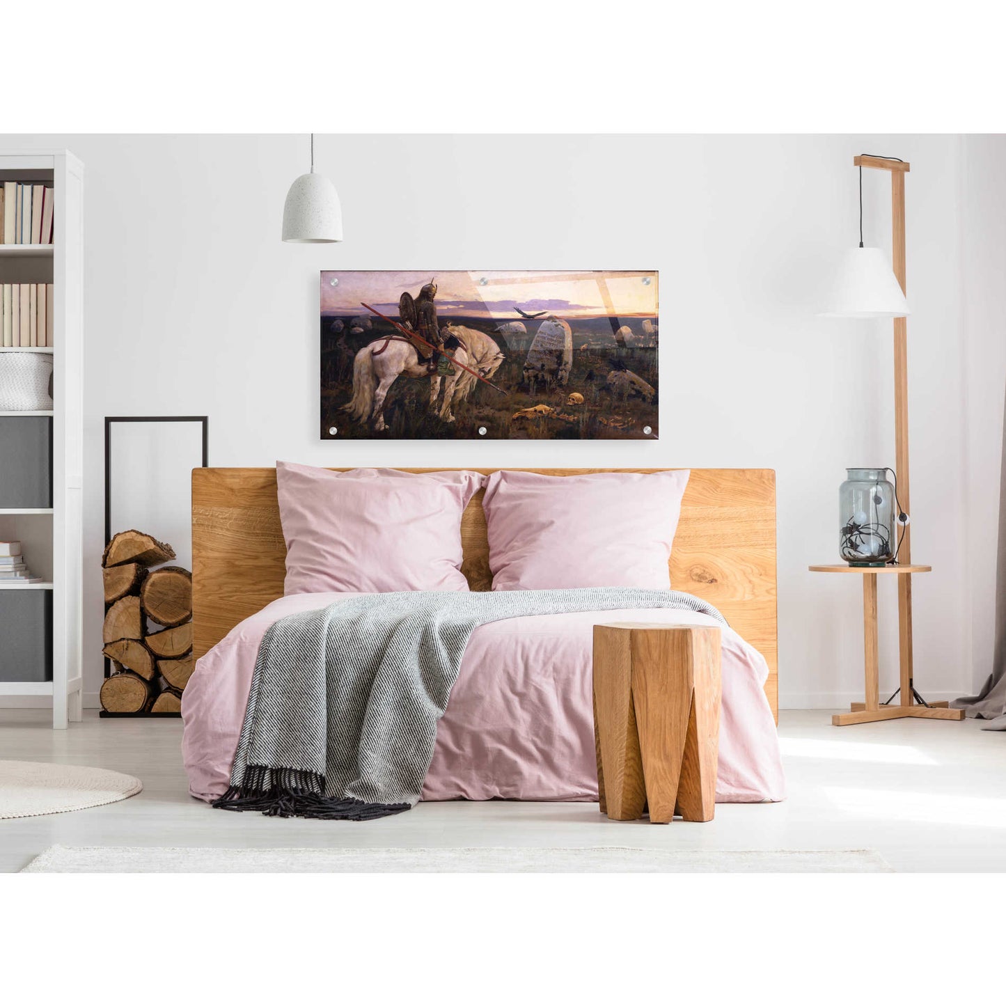 Epic Art 'The Knight At The Crossroads' by Viktor Vasnetsov, Acrylic Glass Wall Art,48x24