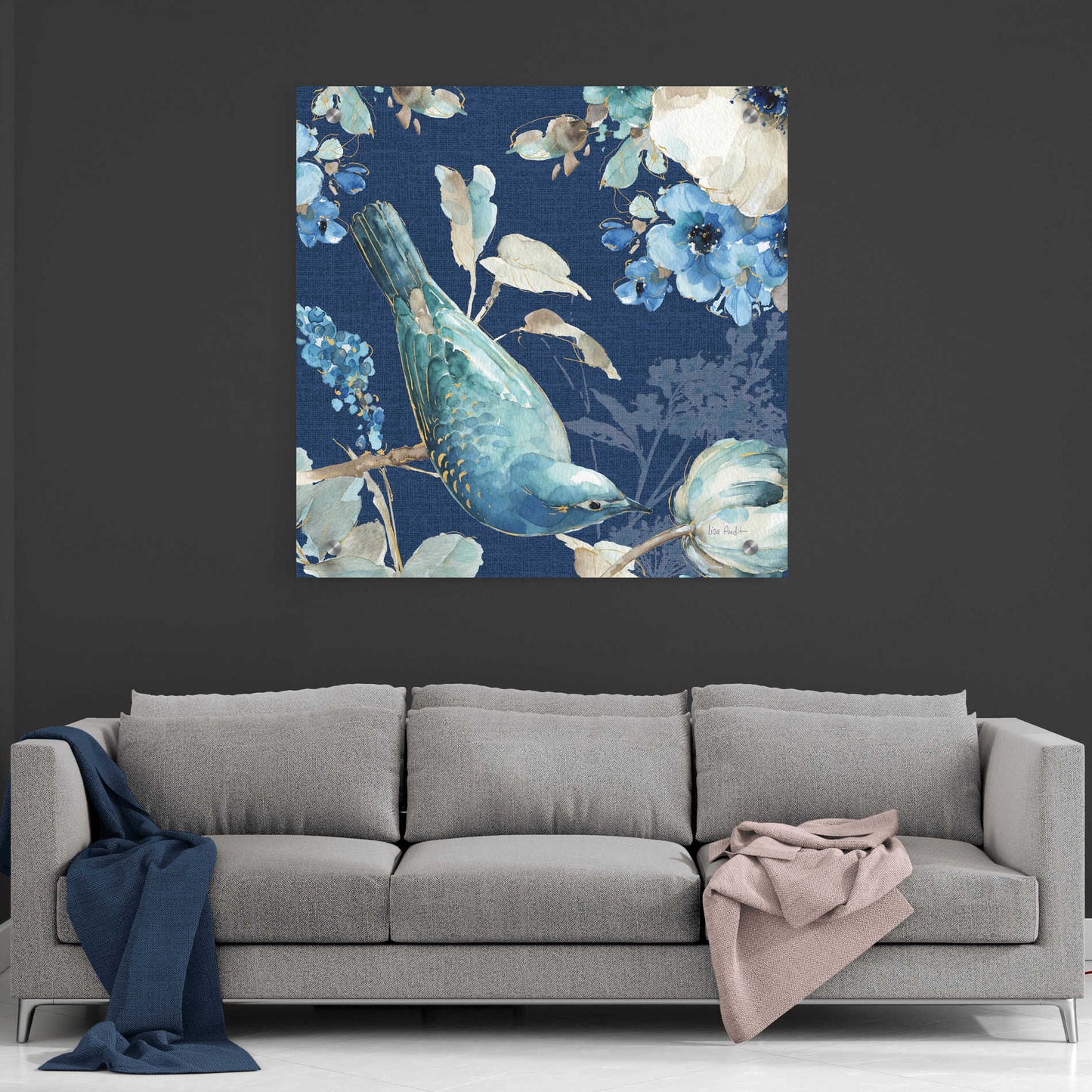 Epic Art 'Indigold XXIV' by Lisa Audit, Acrylic Glass Wall Art,36x36