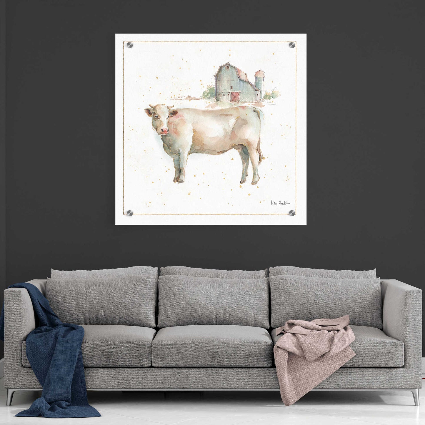 Epic Art 'Farm Friends VIII' by Lisa Audit, Acrylic Glass Wall Art,36x36