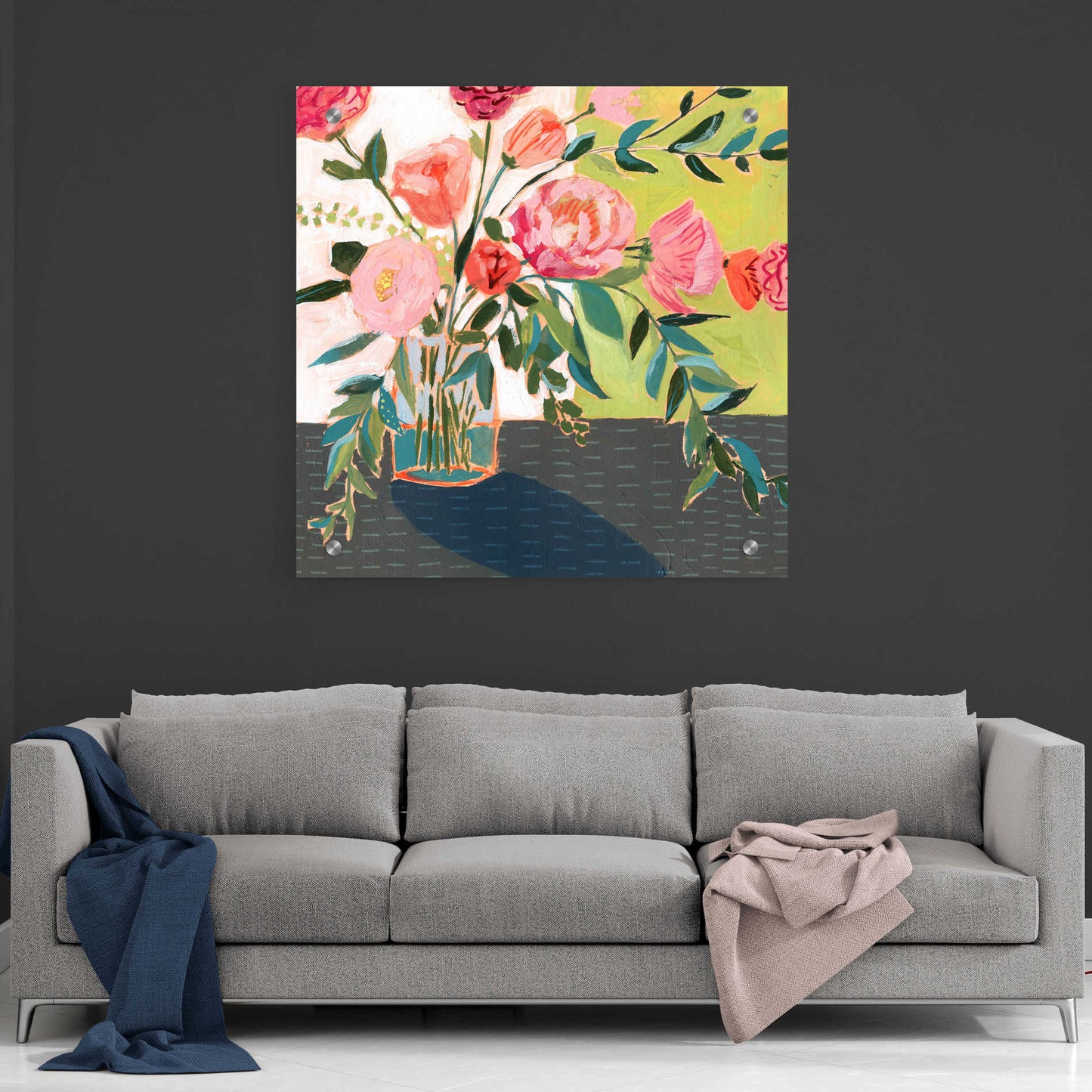 Epic Art 'Quirky Bouquet I' by Victoria Borges, Acrylic Wall Art,36x36