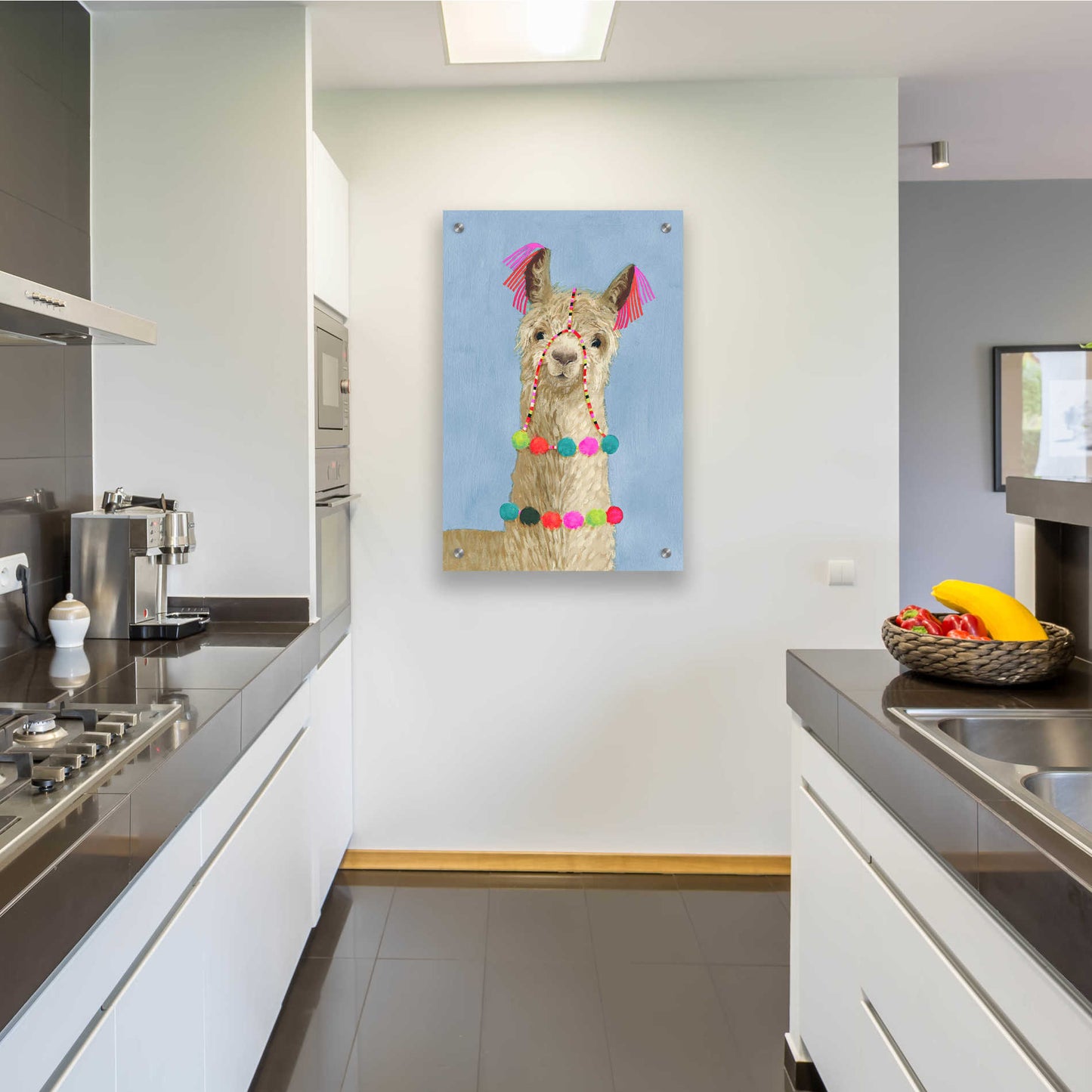 Epic Art 'Adorned Llama III' by Victoria Borges, Acrylic Wall Art,24x36