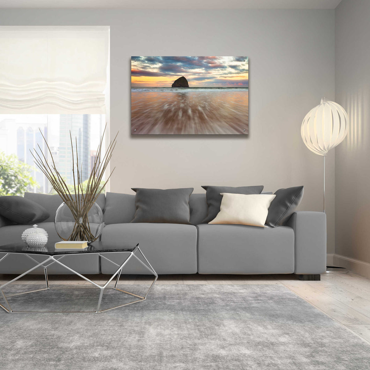 Epic Art 'Cotton Candy Sunrise' by Darren White, Acrylic Glass Wall Art,36x24