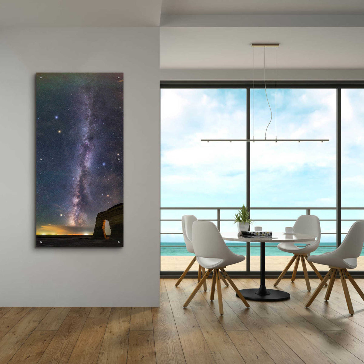 Epic Art 'Milky Way Magic' by Darren White, Acrylic Glass Wall Art,24x48