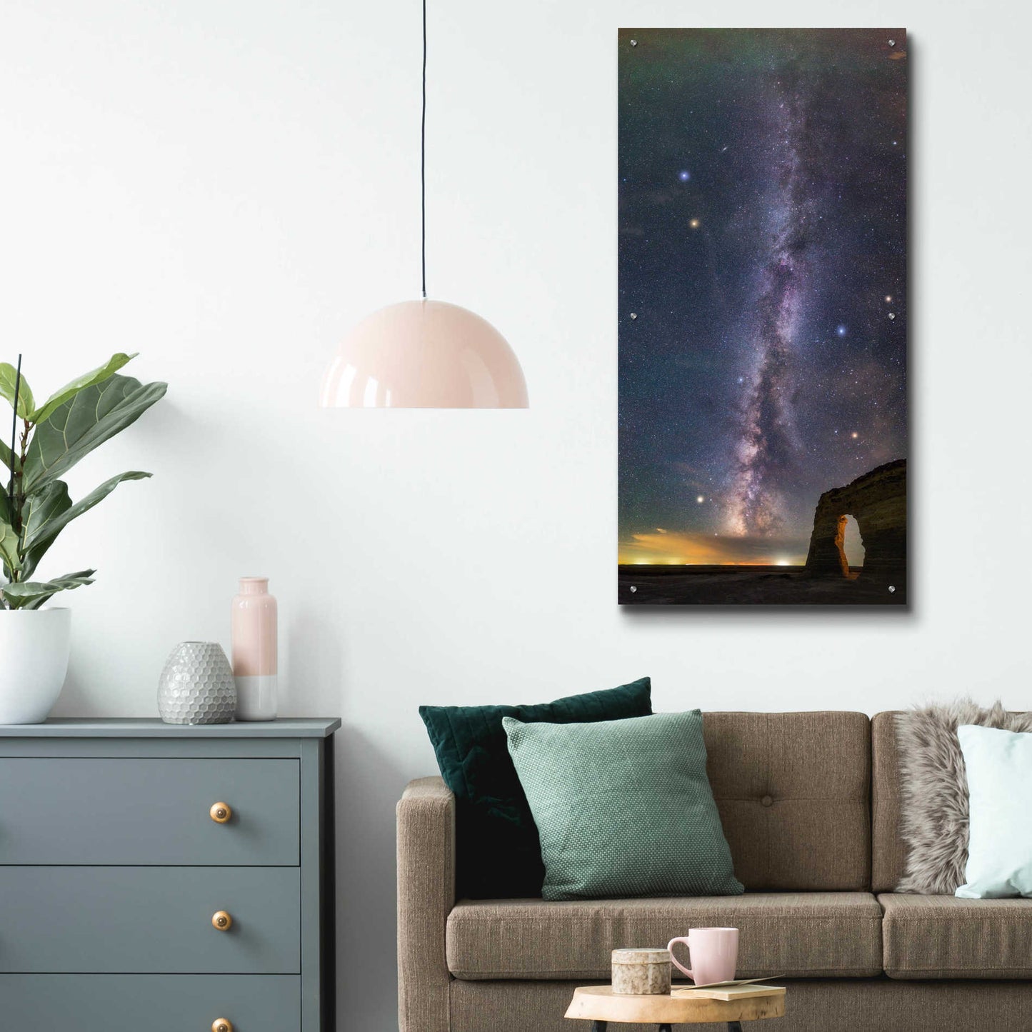 Epic Art 'Milky Way Magic' by Darren White, Acrylic Glass Wall Art,24x48