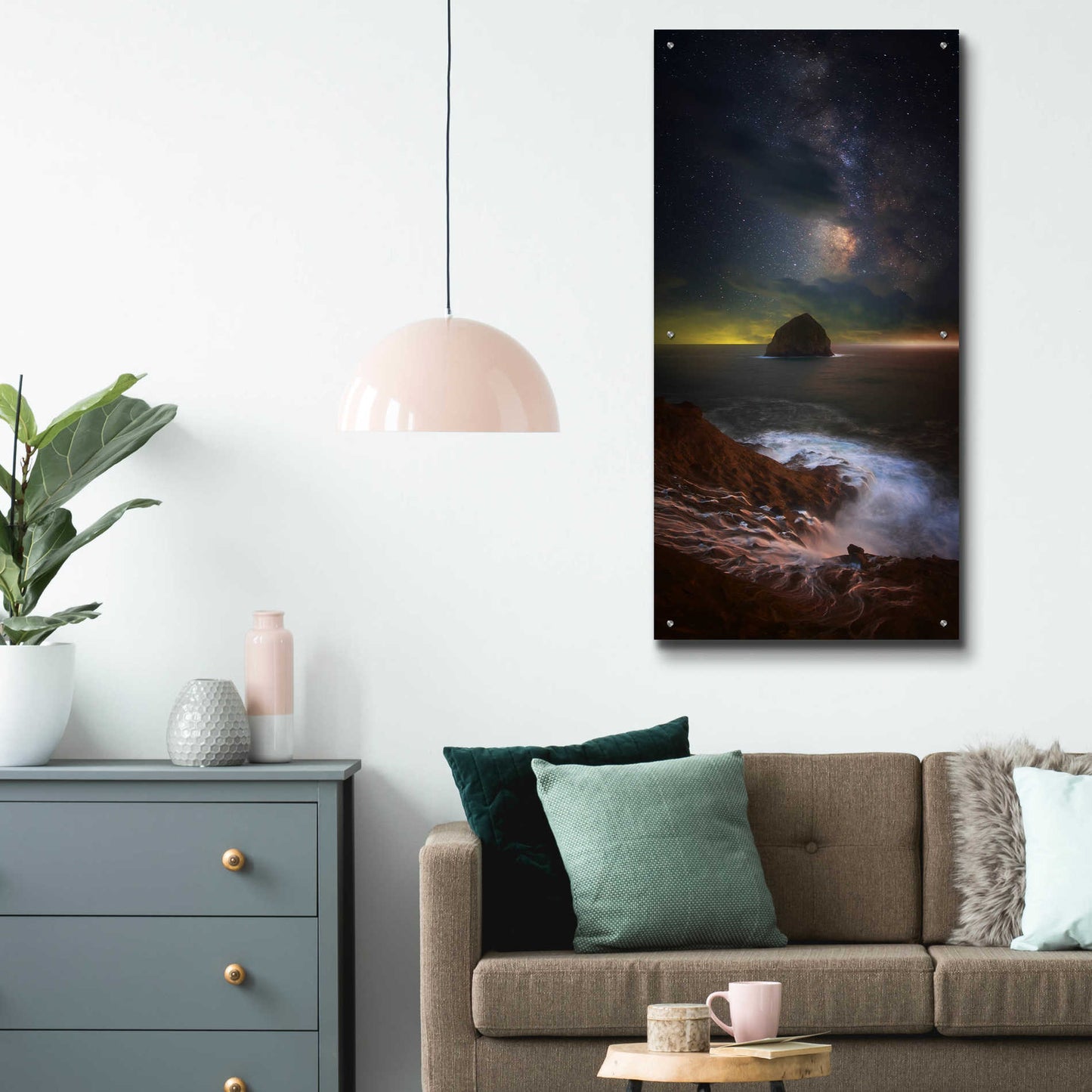 Epic Art 'Kiwanda Skies' by Darren White, Acrylic Glass Wall Art,24x48