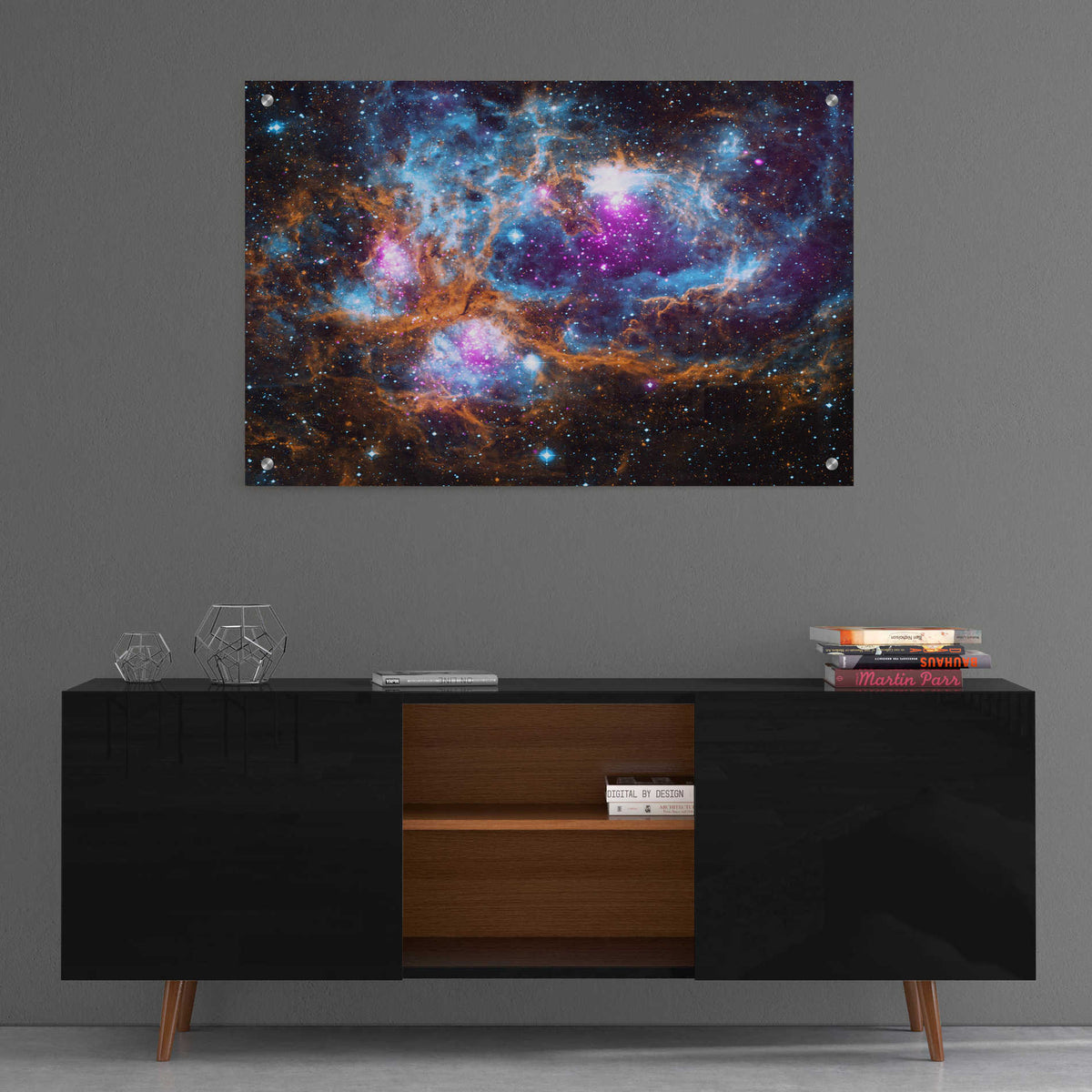 Epic Art 'Cosmic Winert Wonderland,' Acrylic Glass Wall Art,36x24