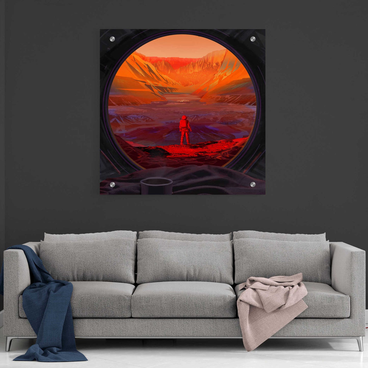 Epic Art 'On Mars,' Acrylic Glass Wall Art,36x36