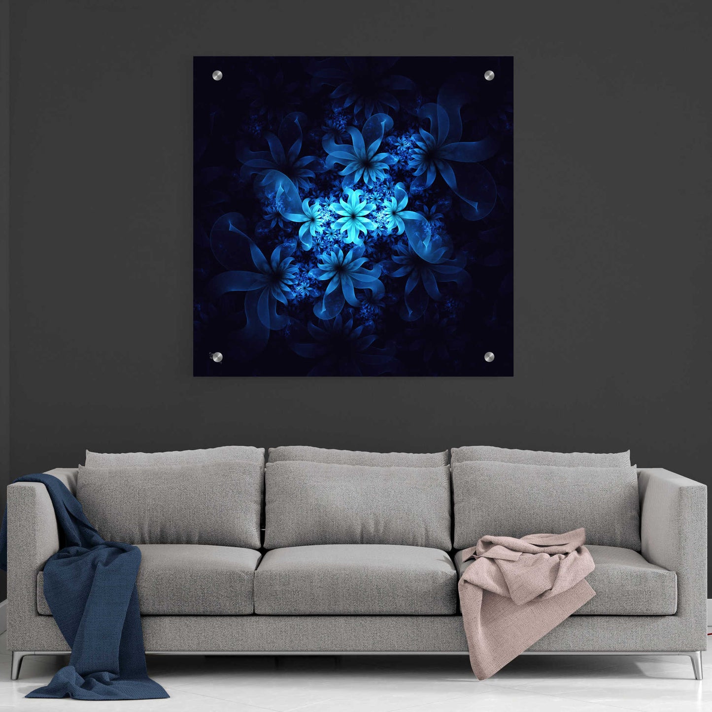 Epic Art 'Luminous Flowers' by Cameron Gray, Acrylic Glass Wall Art,36x36