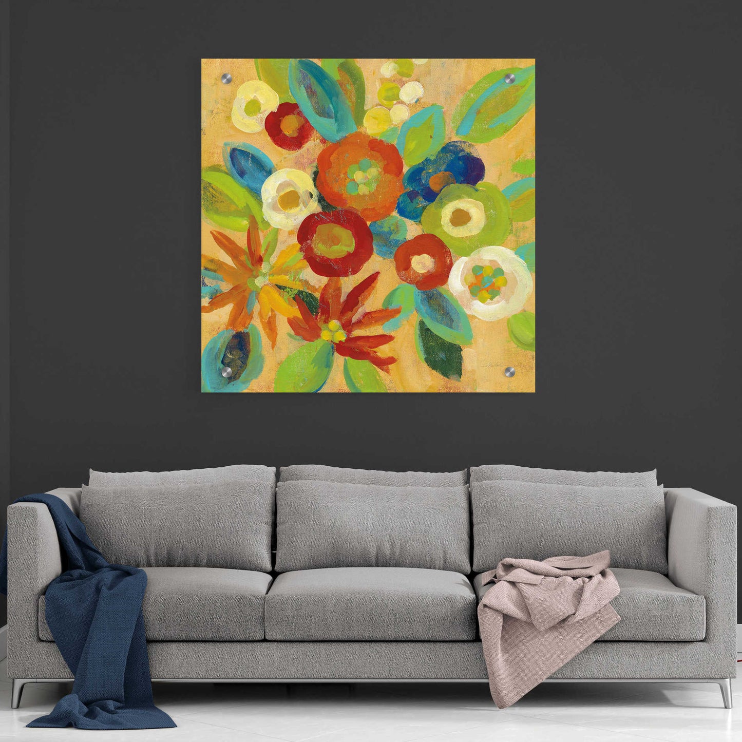 Epic Art 'Flower Market III' by Silvia Vassileva, Acrylic Glass Wall Art,36x36