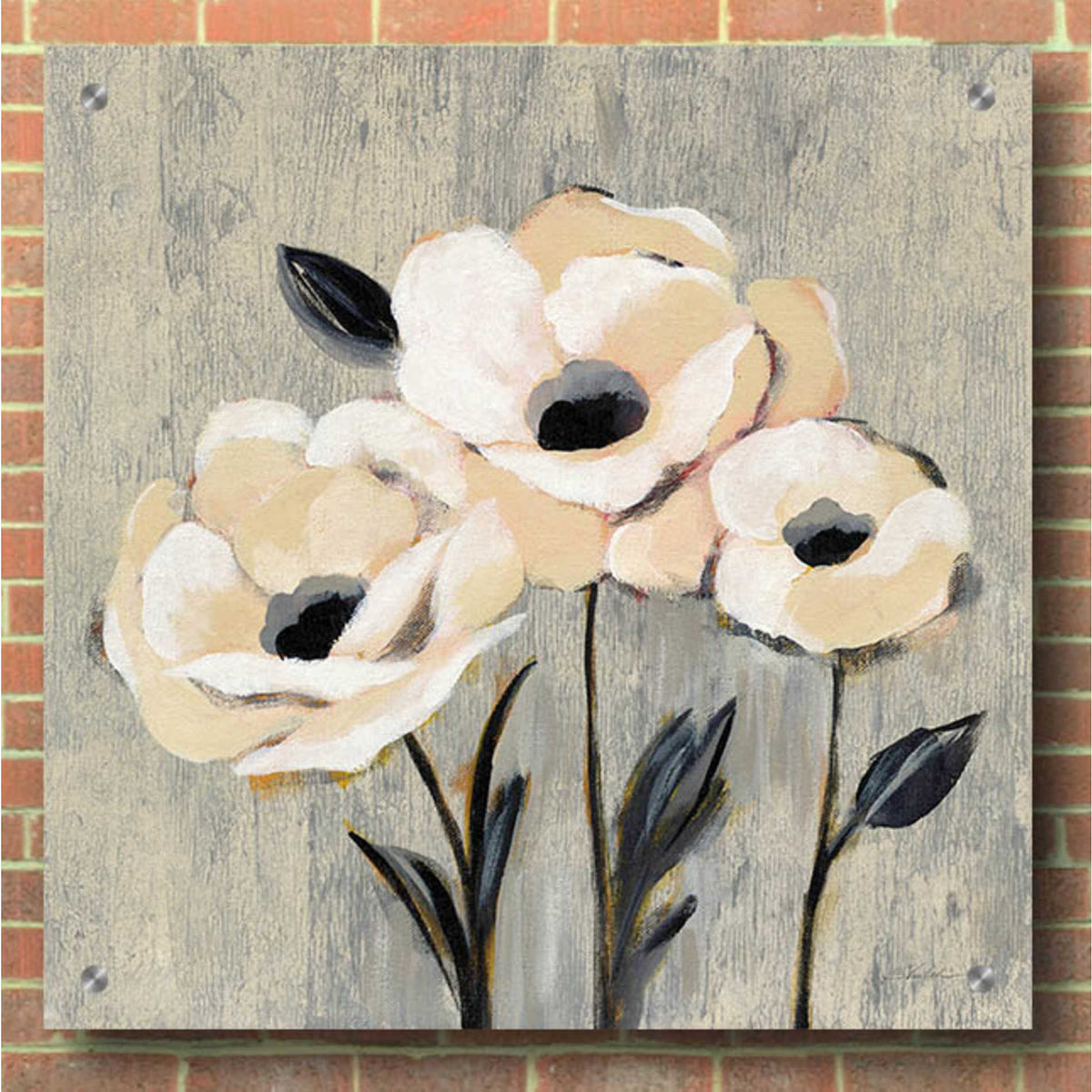 Epic Art 'Graphic Floral I' by Silvia Vassileva, Acrylic Glass Wall Art,36x36