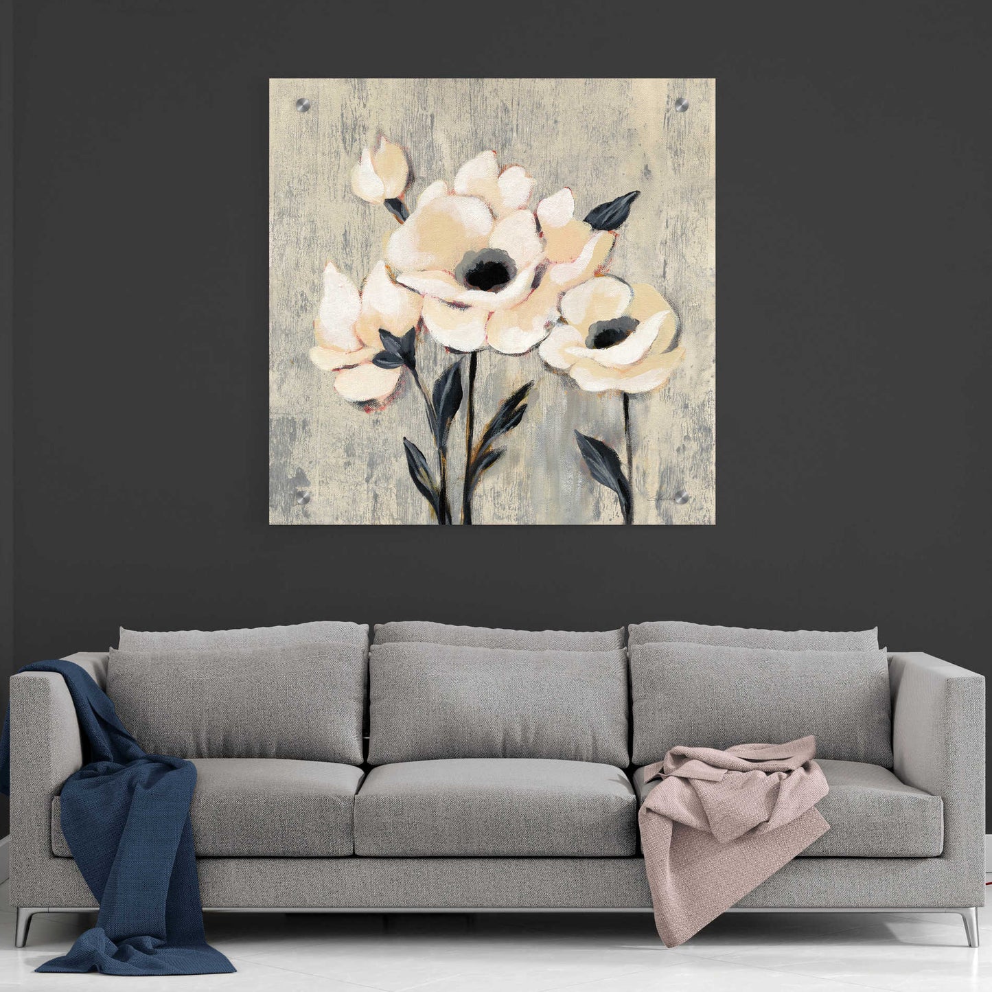 Epic Art 'Graphic Floral II' by Silvia Vassileva, Acrylic Glass Wall Art,36x36