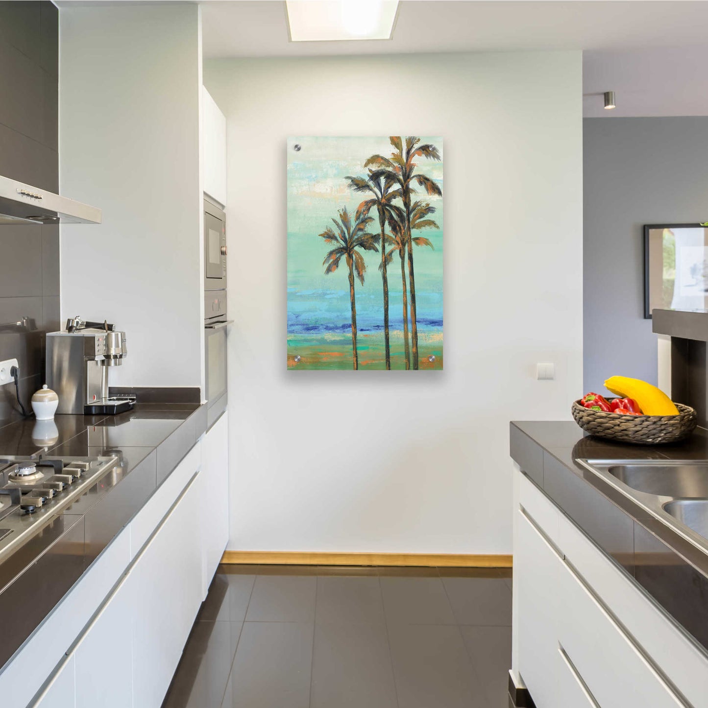 Epic Art 'Copper Palms I' by Silvia Vassileva, Acrylic Glass Wall Art,24x36