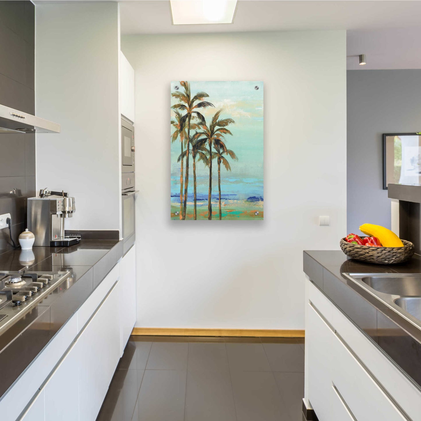 Epic Art 'Copper Palms II' by Silvia Vassileva, Acrylic Glass Wall Art,24x36