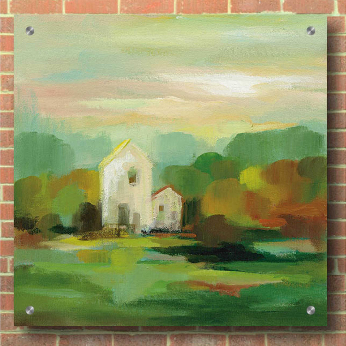 Epic Art 'October Farm I' by Silvia Vassileva, Acrylic Glass Wall Art,36x36