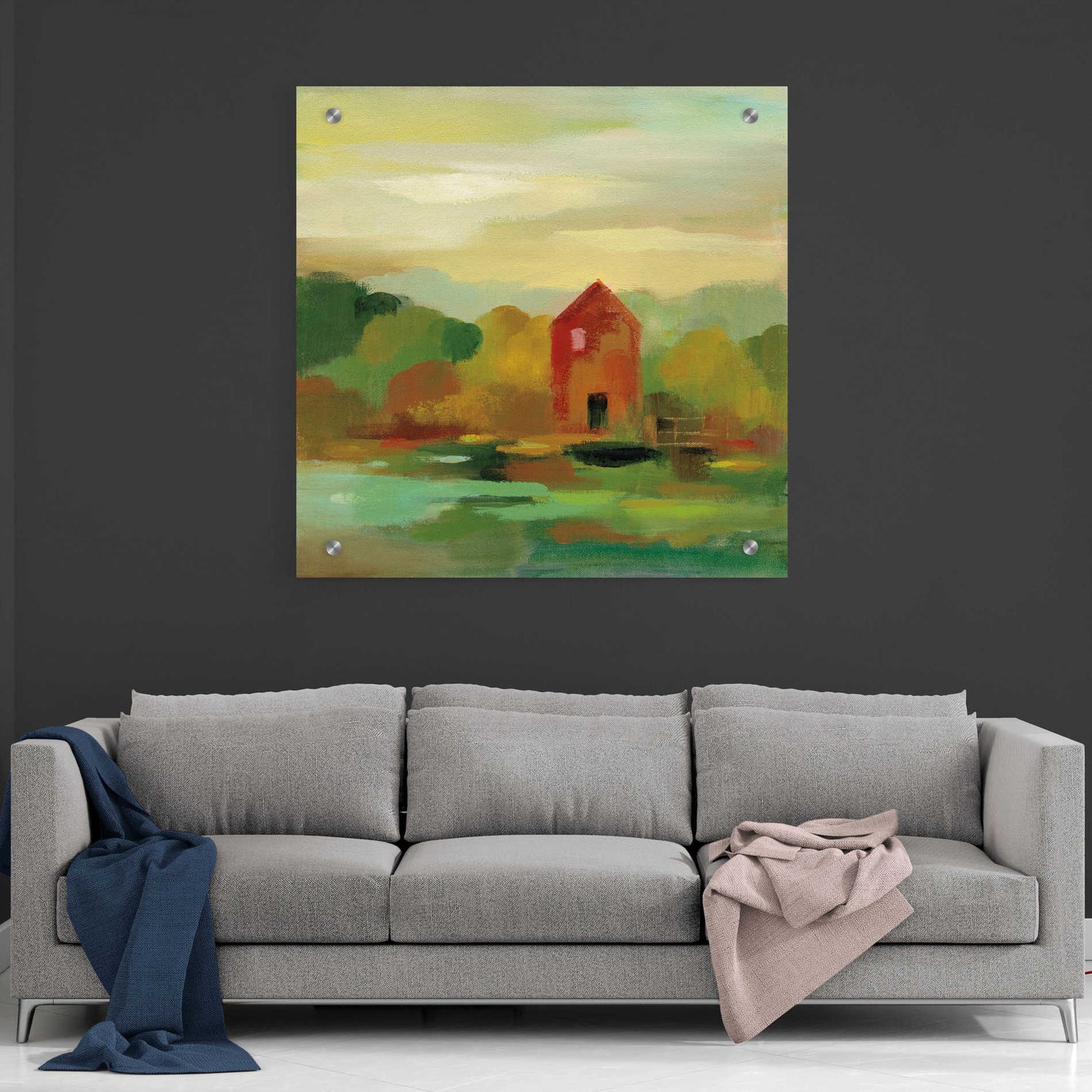 Epic Art 'October Farm II' by Silvia Vassileva, Acrylic Glass Wall Art,36x36