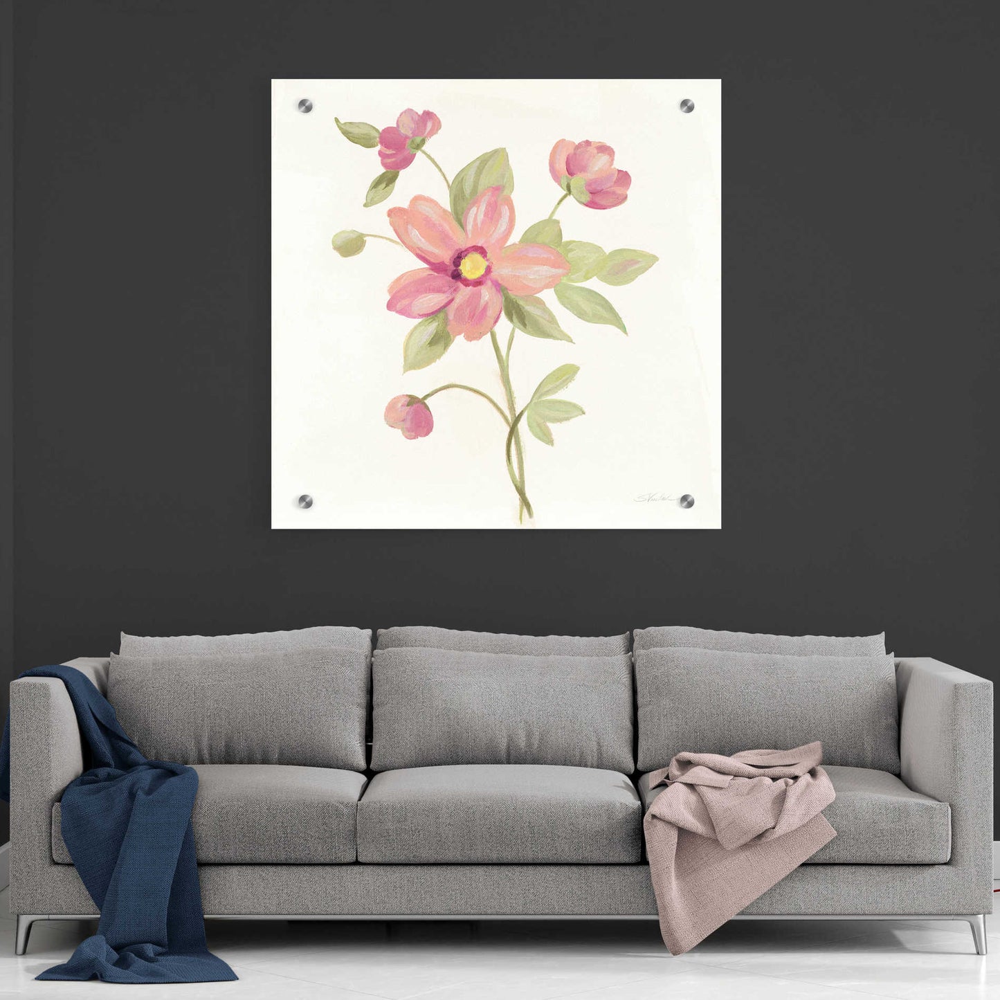 Epic Art 'June Bloom III' by Silvia Vassileva, Acrylic Glass Wall Art,36x36