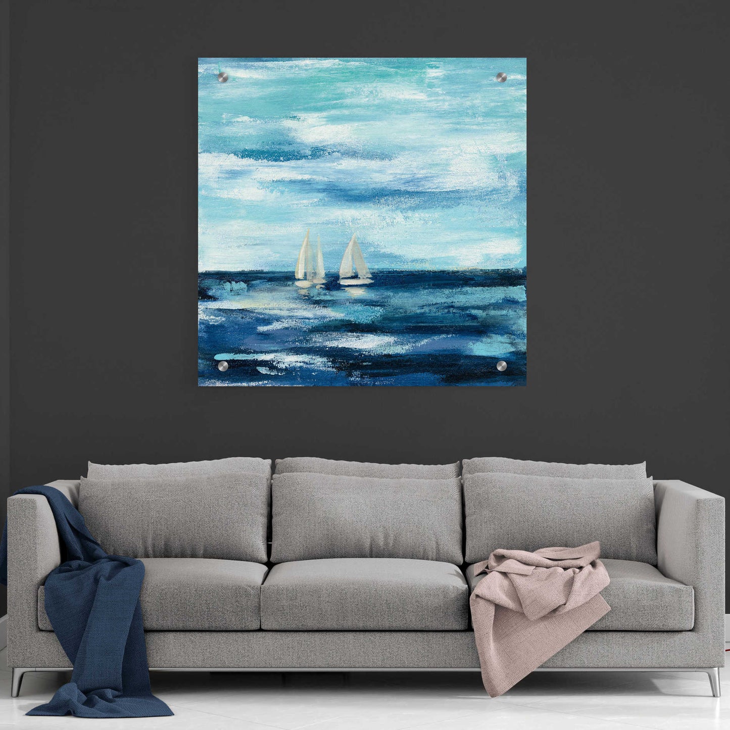 Epic Art 'Black Sea I' by Silvia Vassileva, Acrylic Glass Wall Art,36x36