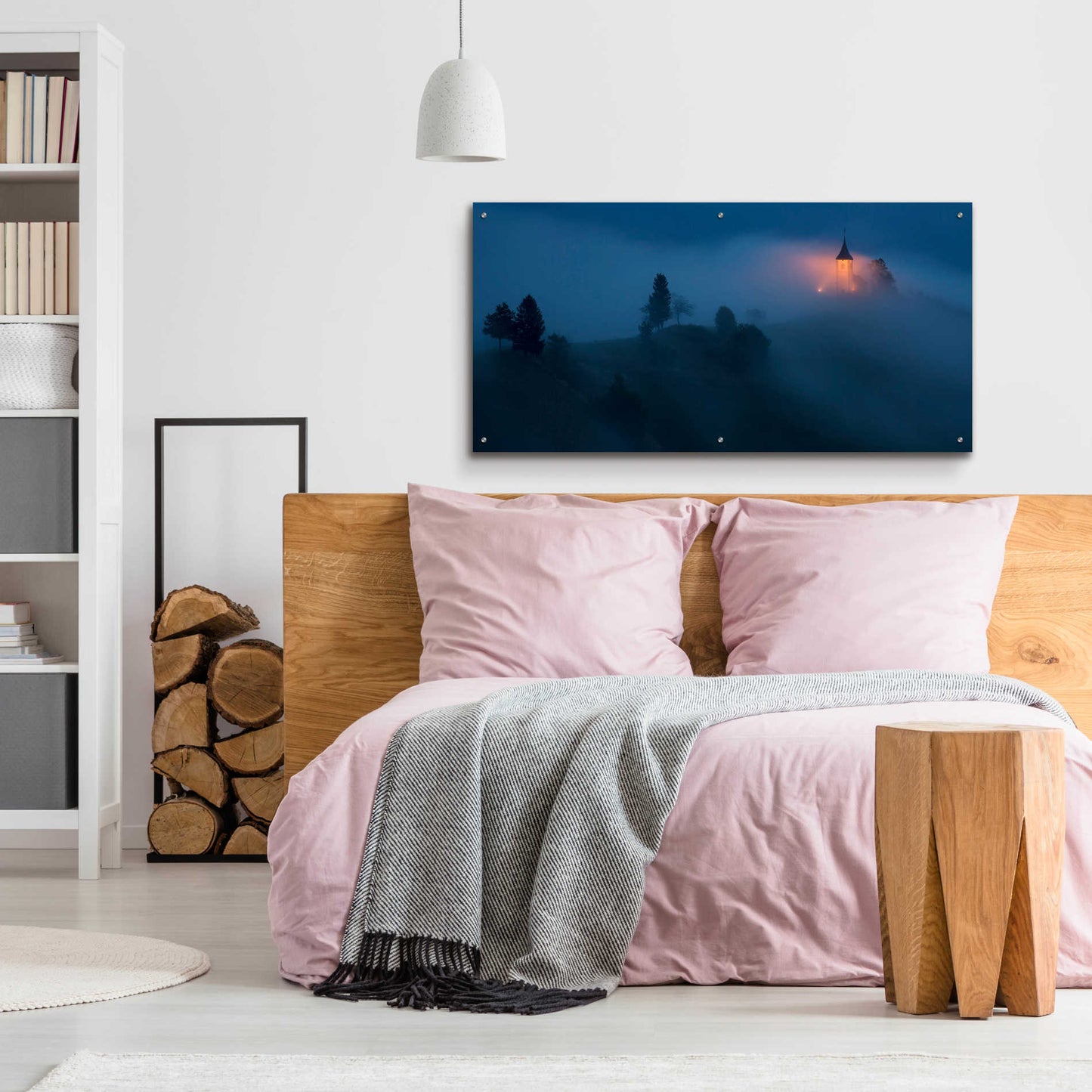 Epic Art 'Fog Rolls In' by Larry Malvin, Acrylic Glass Wall Art,48x24