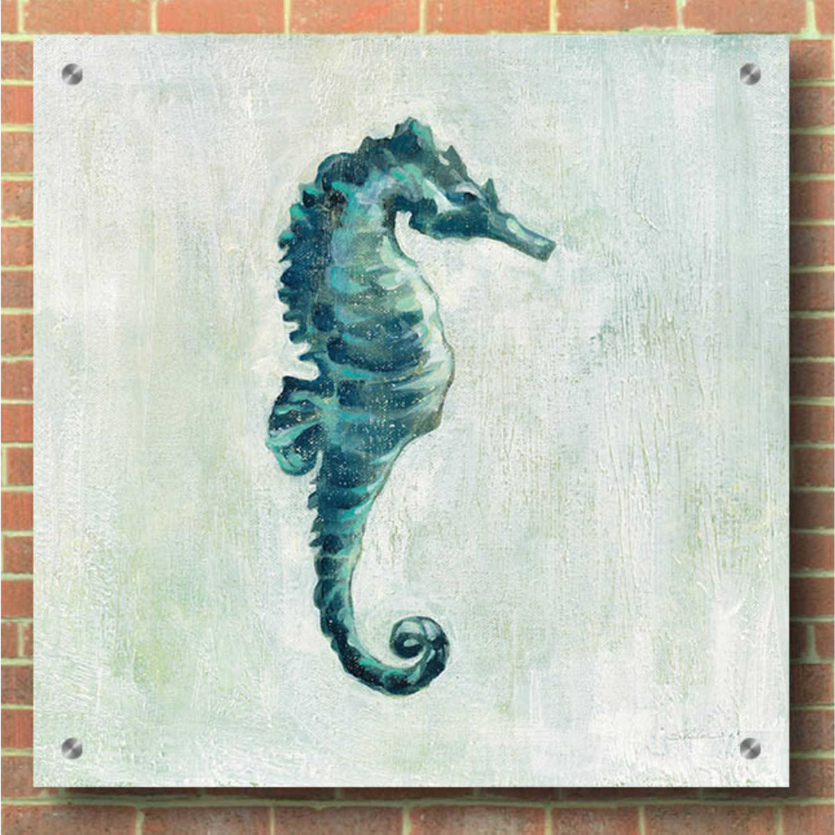 Epic Art 'Indigo Sea Life I Grey' by Silvia Vassileva, Acrylic Glass Wall Art,36x36