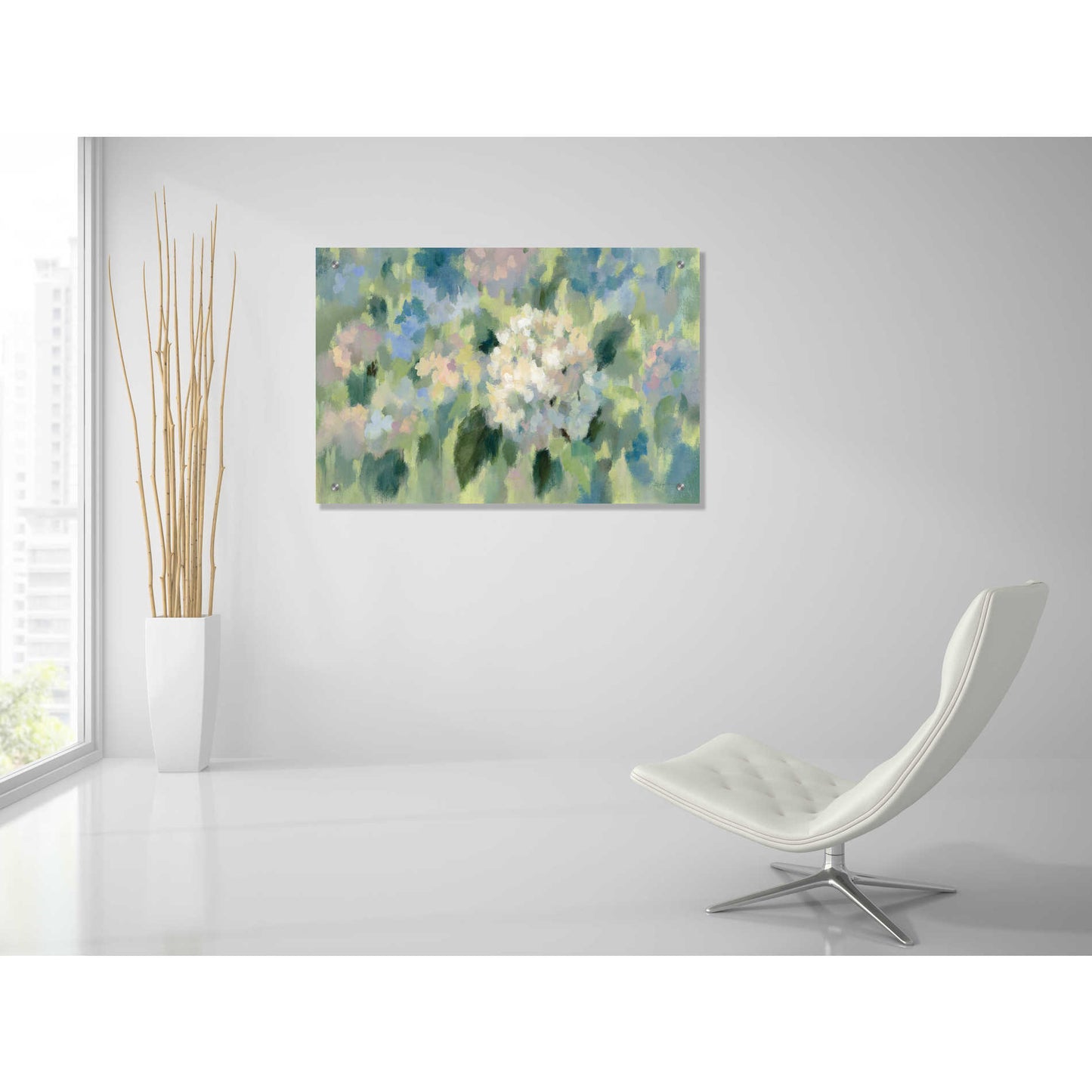 Epic Art 'Hydrangea Mosaic' by Silvia Vassileva, Acrylic Glass Wall Art,36x24