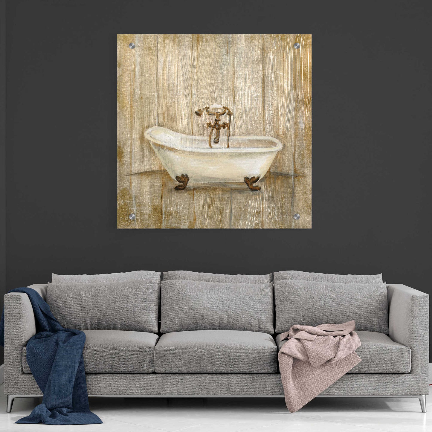 Epic Art 'Cottage Bathroom I' by Silvia Vassileva, Acrylic Glass Wall Art,36x36