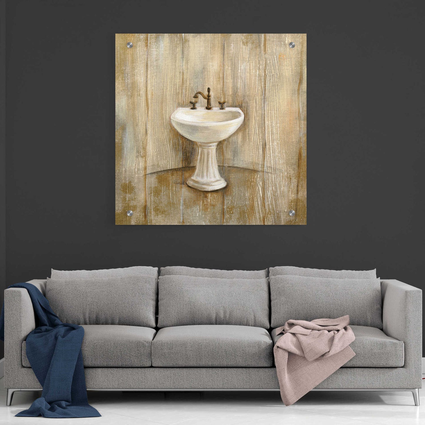 Epic Art 'Cottage Bathroom II' by Silvia Vassileva, Acrylic Glass Wall Art,36x36