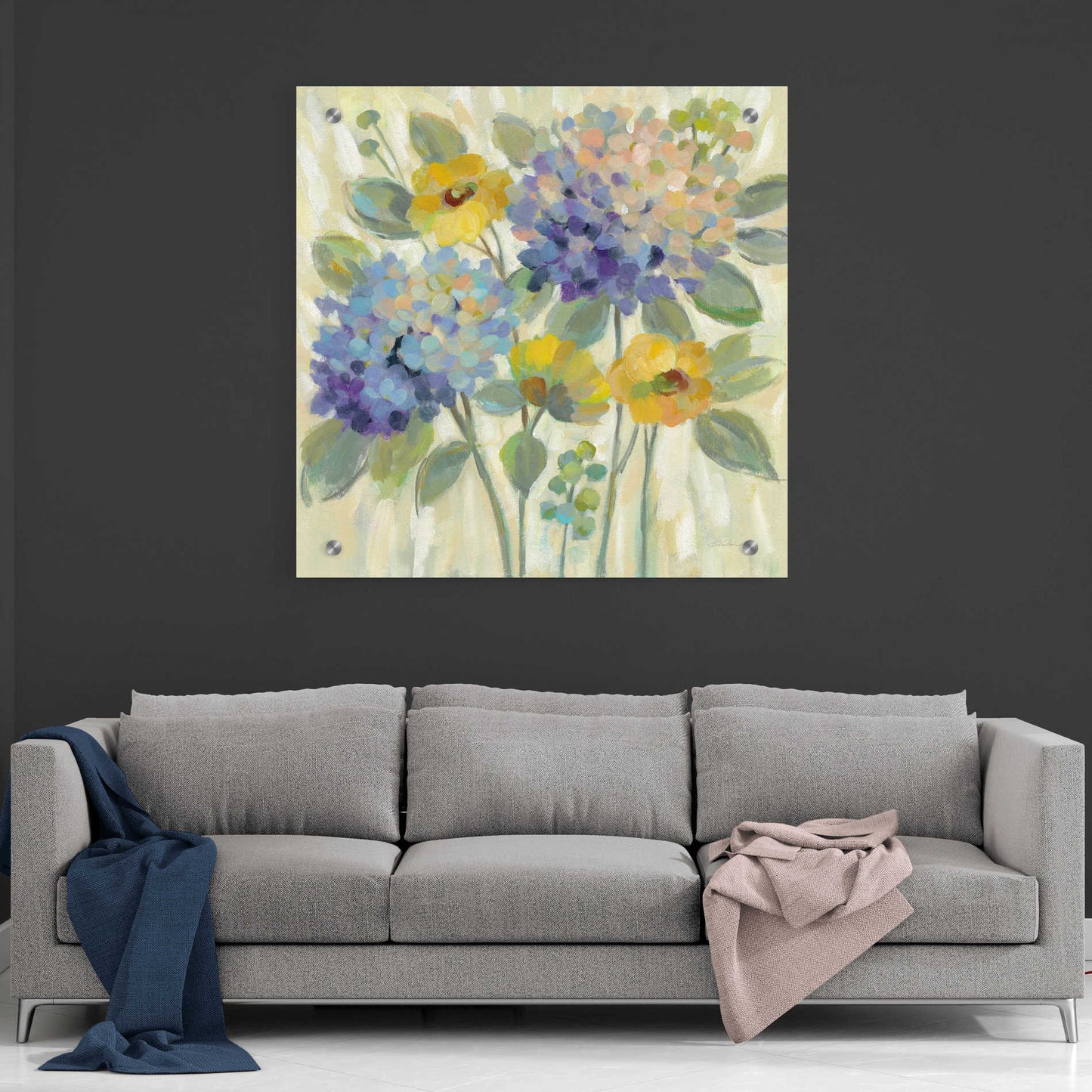 Epic Art 'Garden Burst' by Silvia Vassileva, Acrylic Glass Wall Art,36x36
