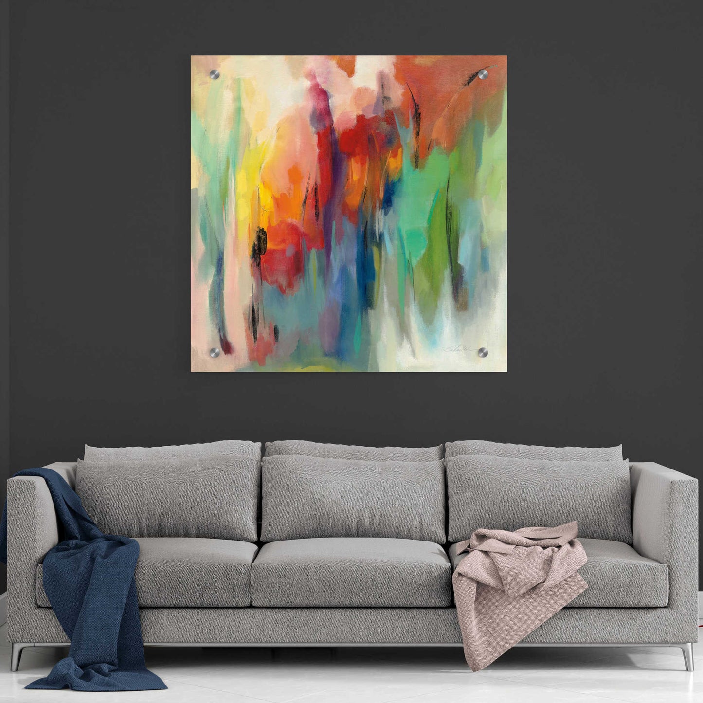 Epic Art 'March Rainbow' by Silvia Vassileva, Acrylic Glass Wall Art,36x36