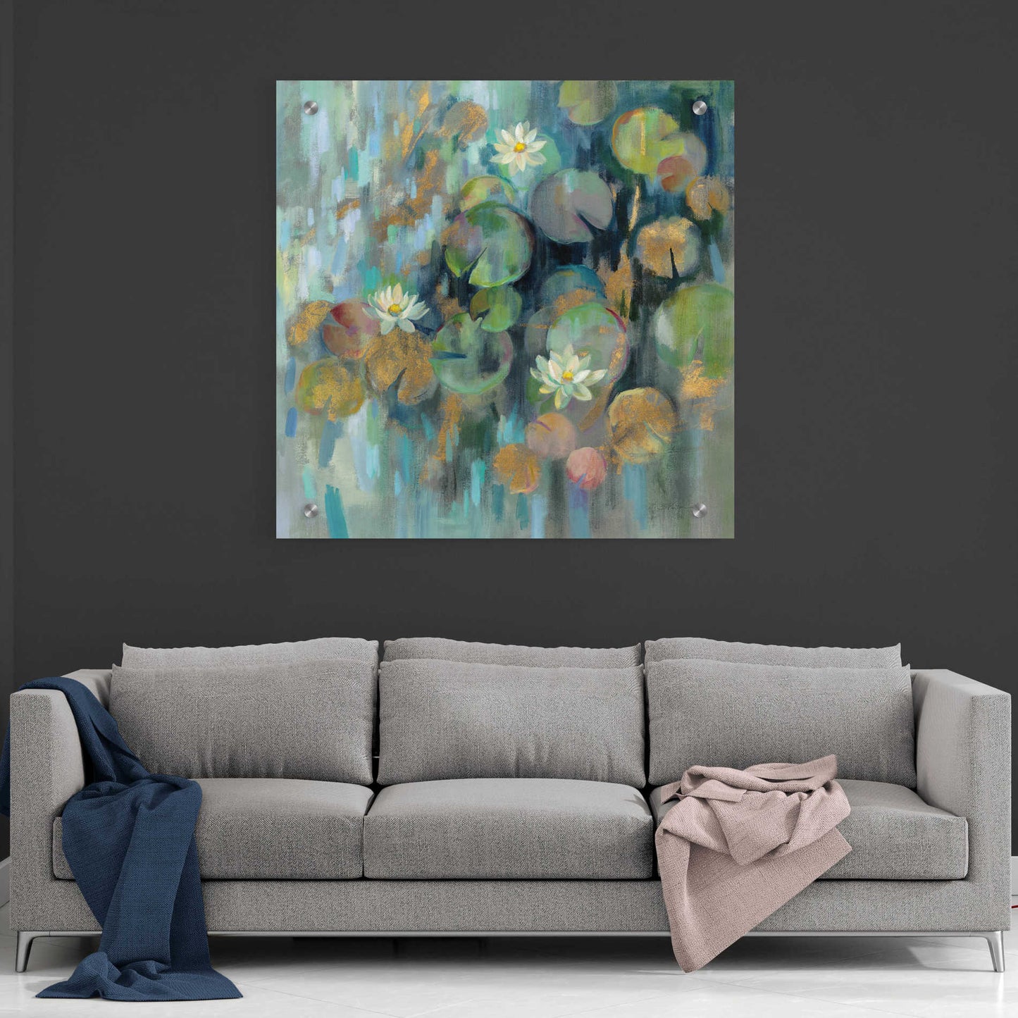 Epic Art 'Magic Lily Pond' by Silvia Vassileva, Acrylic Glass Wall Art,36x36