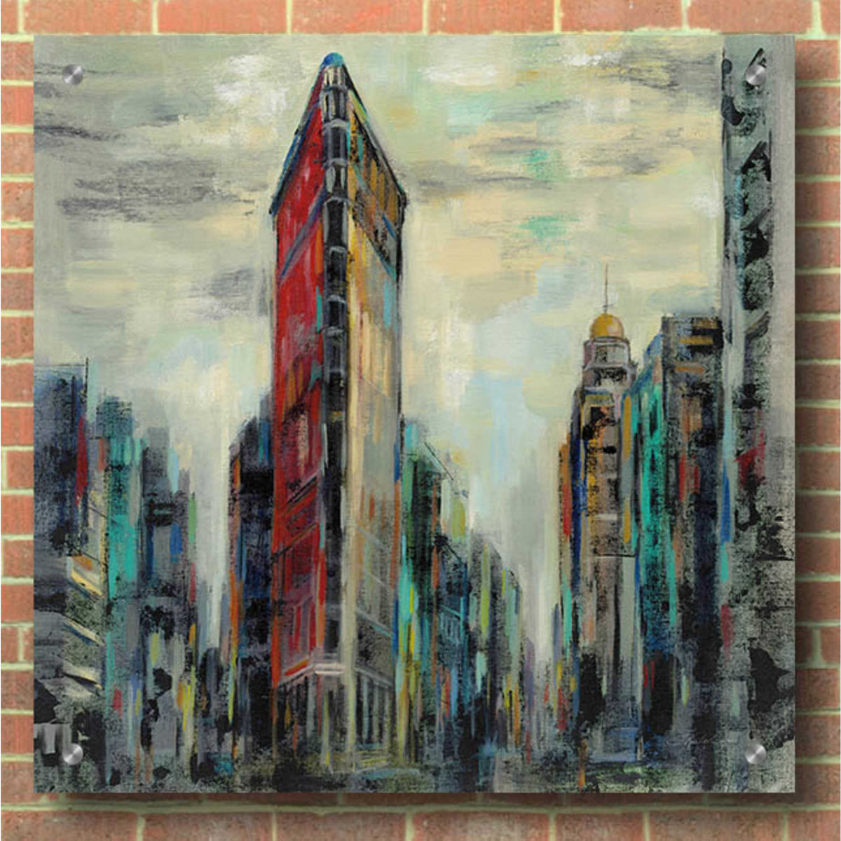 Epic Art 'Manhattan Flatiron Building' by Silvia Vassileva, Acrylic Glass Wall Art,36x36