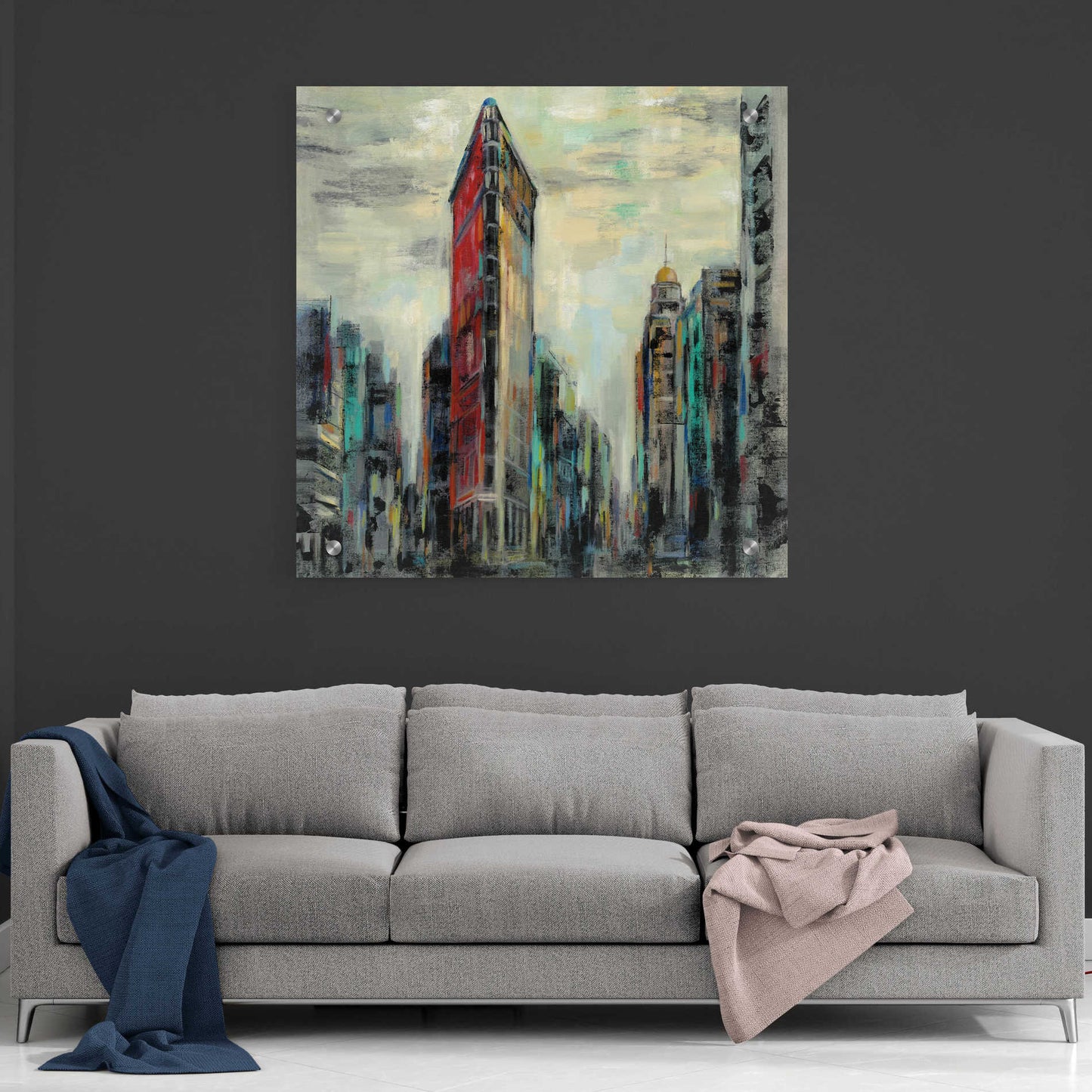 Epic Art 'Manhattan Flatiron Building' by Silvia Vassileva, Acrylic Glass Wall Art,36x36