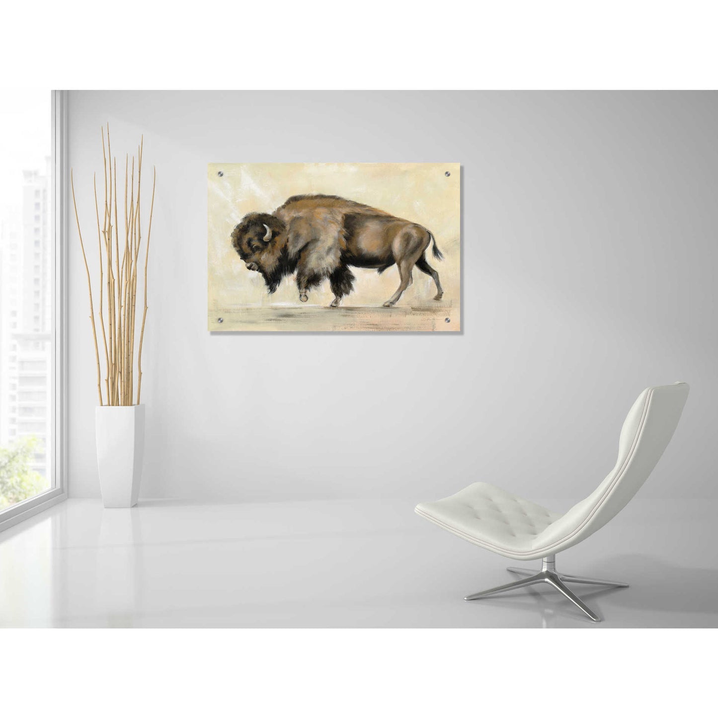 Epic Art 'Bronze Buffalo' by Silvia Vassileva, Acrylic Glass Wall Art,36x24