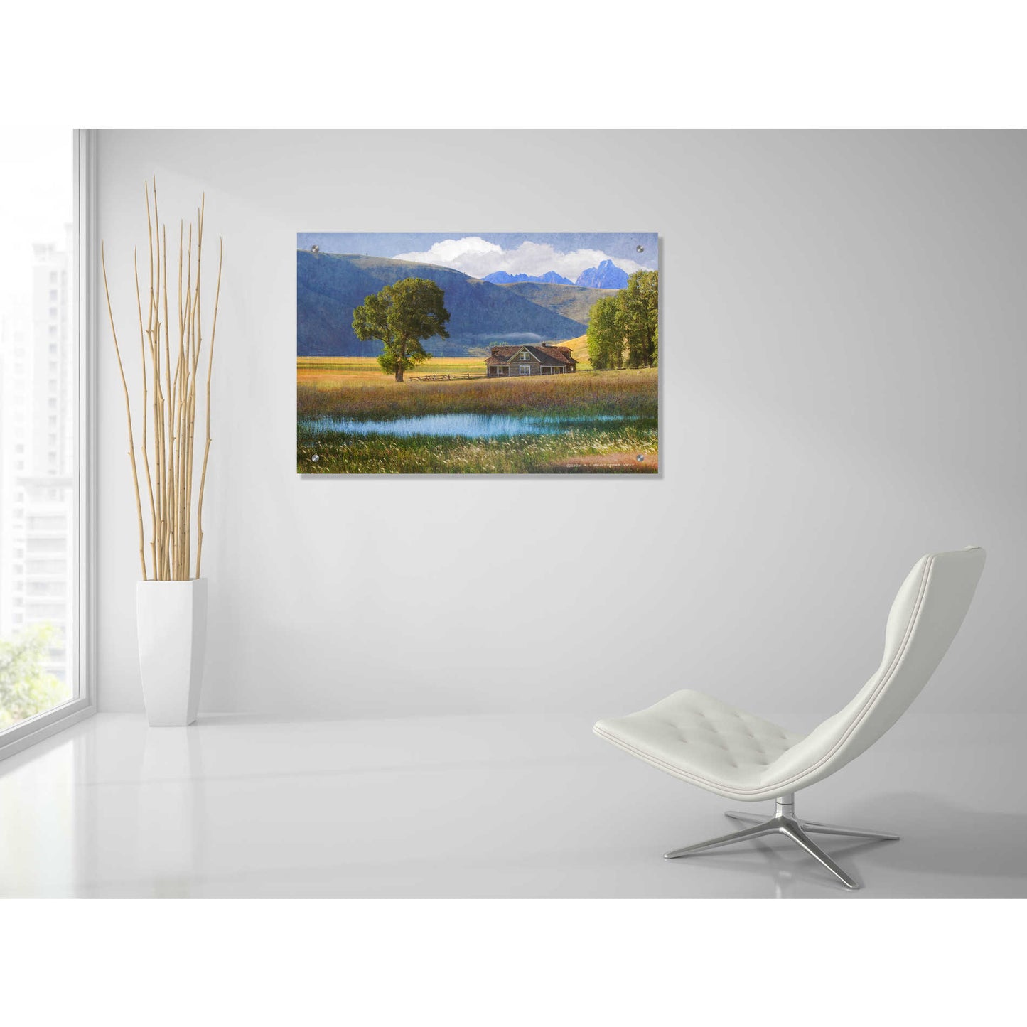 Epic Art 'Miller House Grand Tetons' by Chris Vest, Acrylic Glass Wall Art,36x24